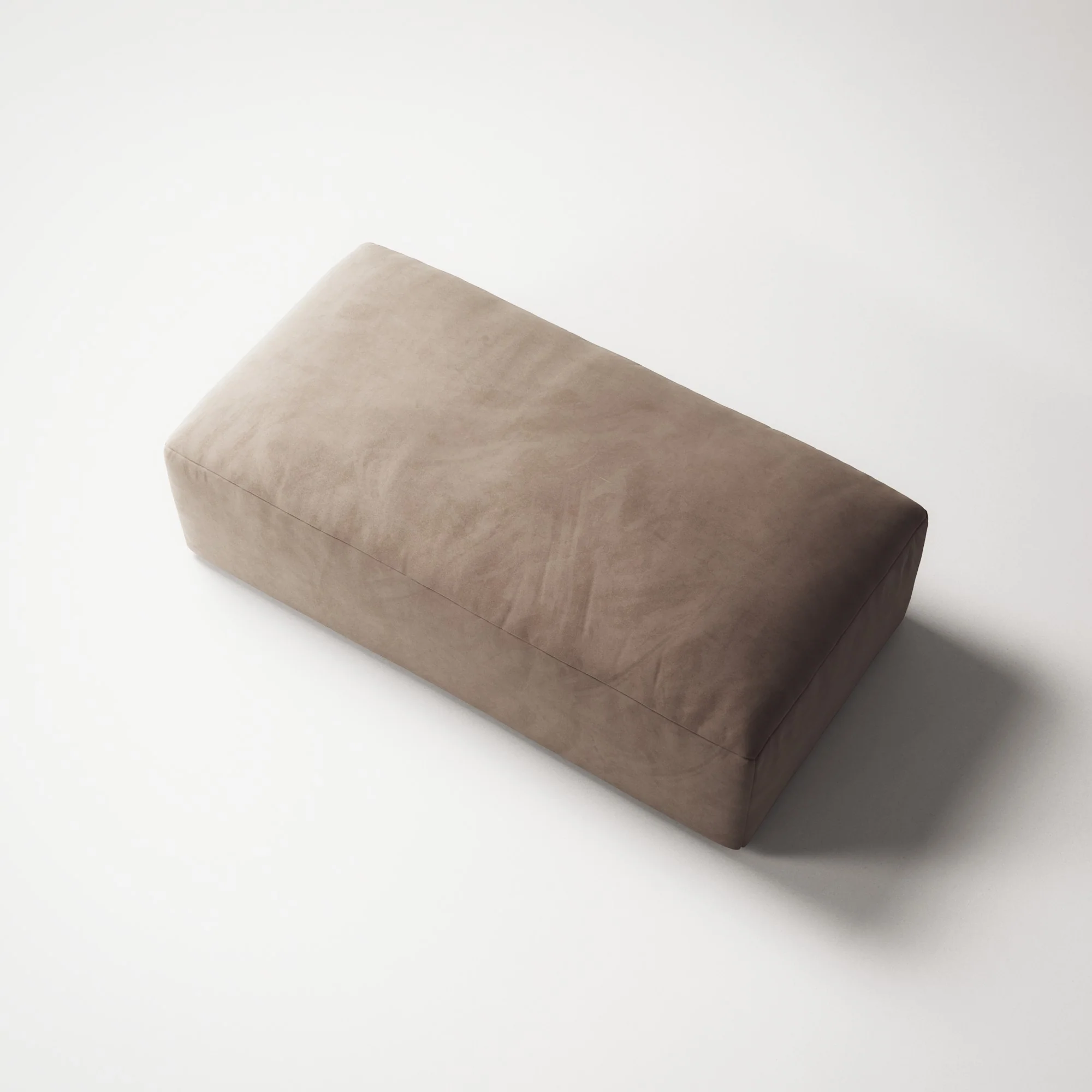 MONOLITH - Pouf - Soft Matte Velvet Warm Beige - Image 4