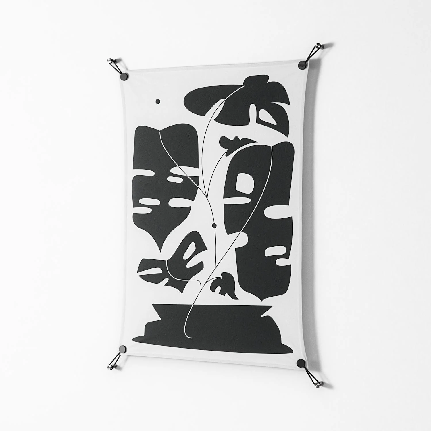 Monstera - Work On Wall - Konrad Blaszczyk - Black - 70 x 100 cm - Image 2