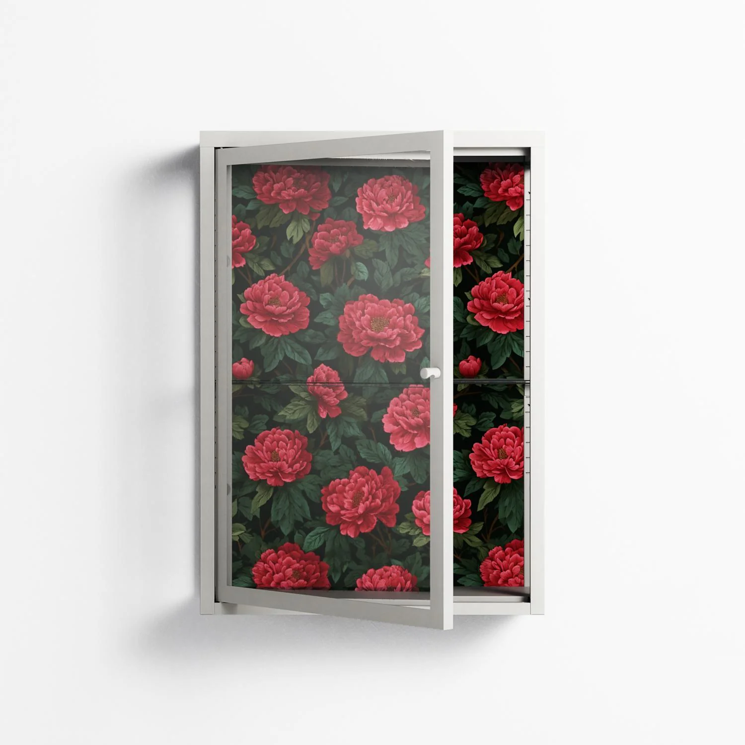 Mormors Rabatt - Wall Cabinet - Nur Rydberg - Chalk - Clear glass - Image 2