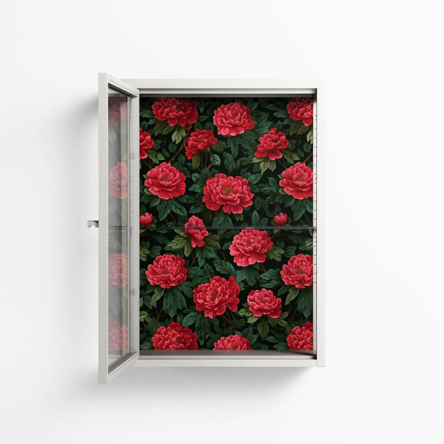Mormors Rabatt - Wall Cabinet - Nur Rydberg - Chalk - Clear glass - Image 3