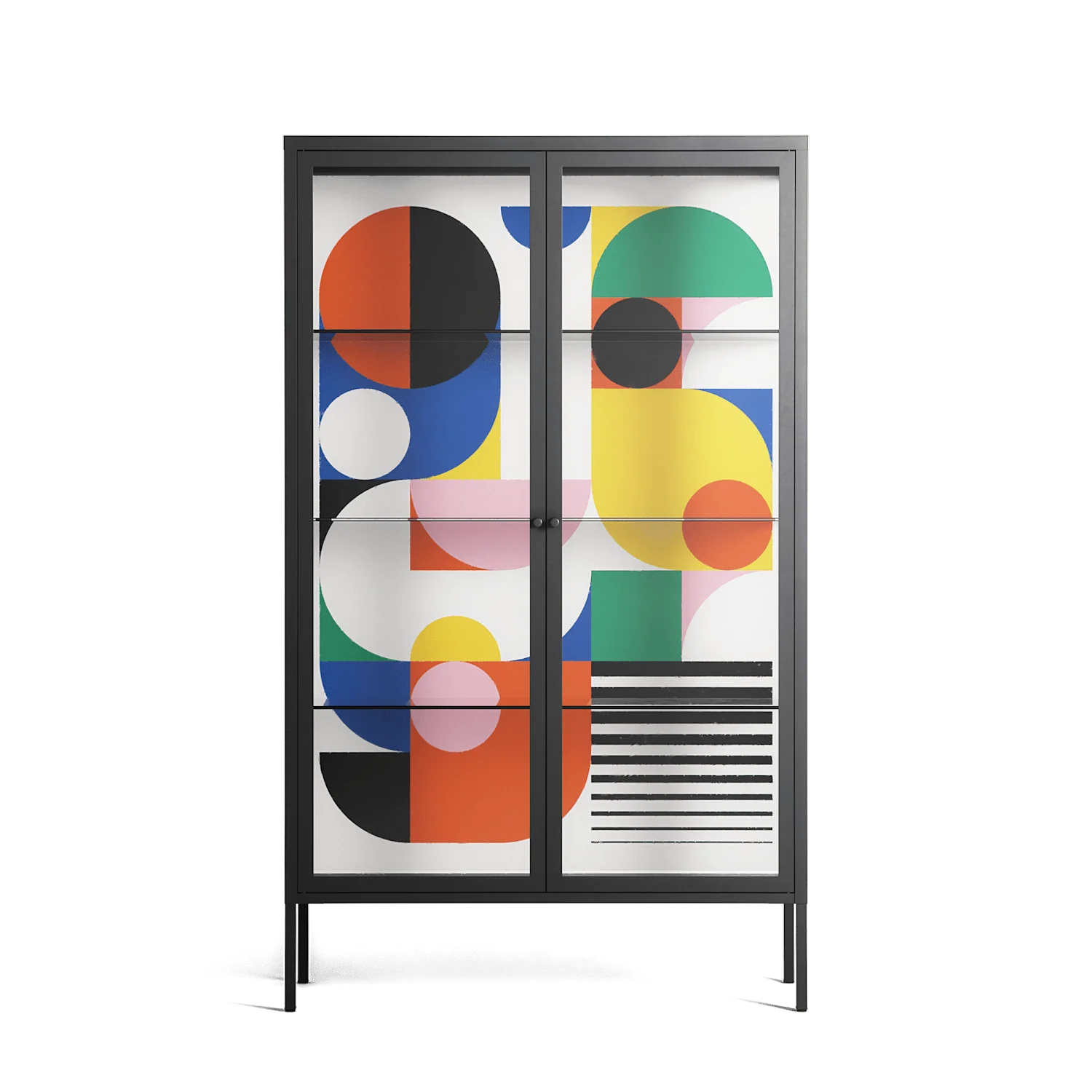 Murano - Cabinet - Vratislav Pecka - Antracite - Clear glass