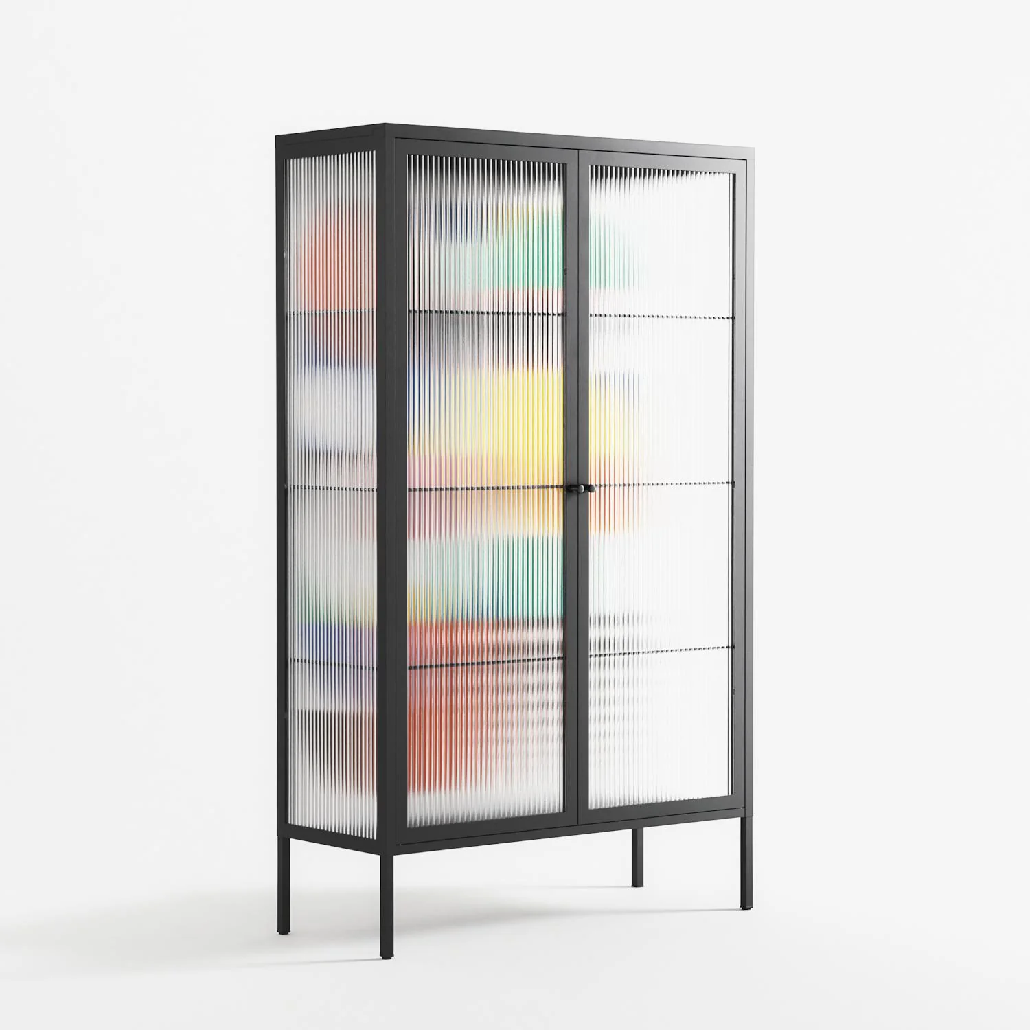 Murano - Cabinet - Vratislav Pecka - Antracite - Reeded glass - Image 4