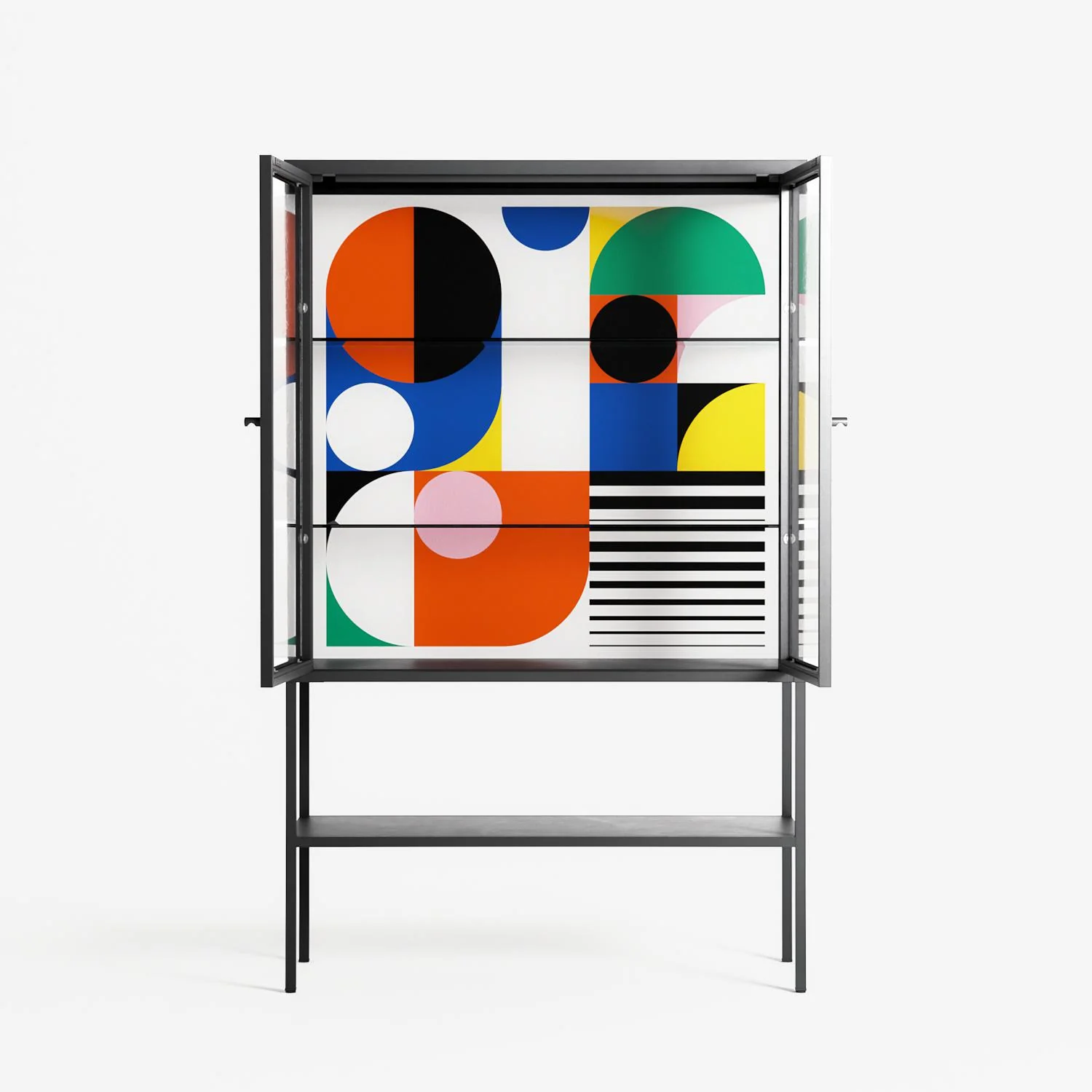 Murano - Loft Cabinet - Vratislav Pecka - Antracite - Clear glass - Image 3