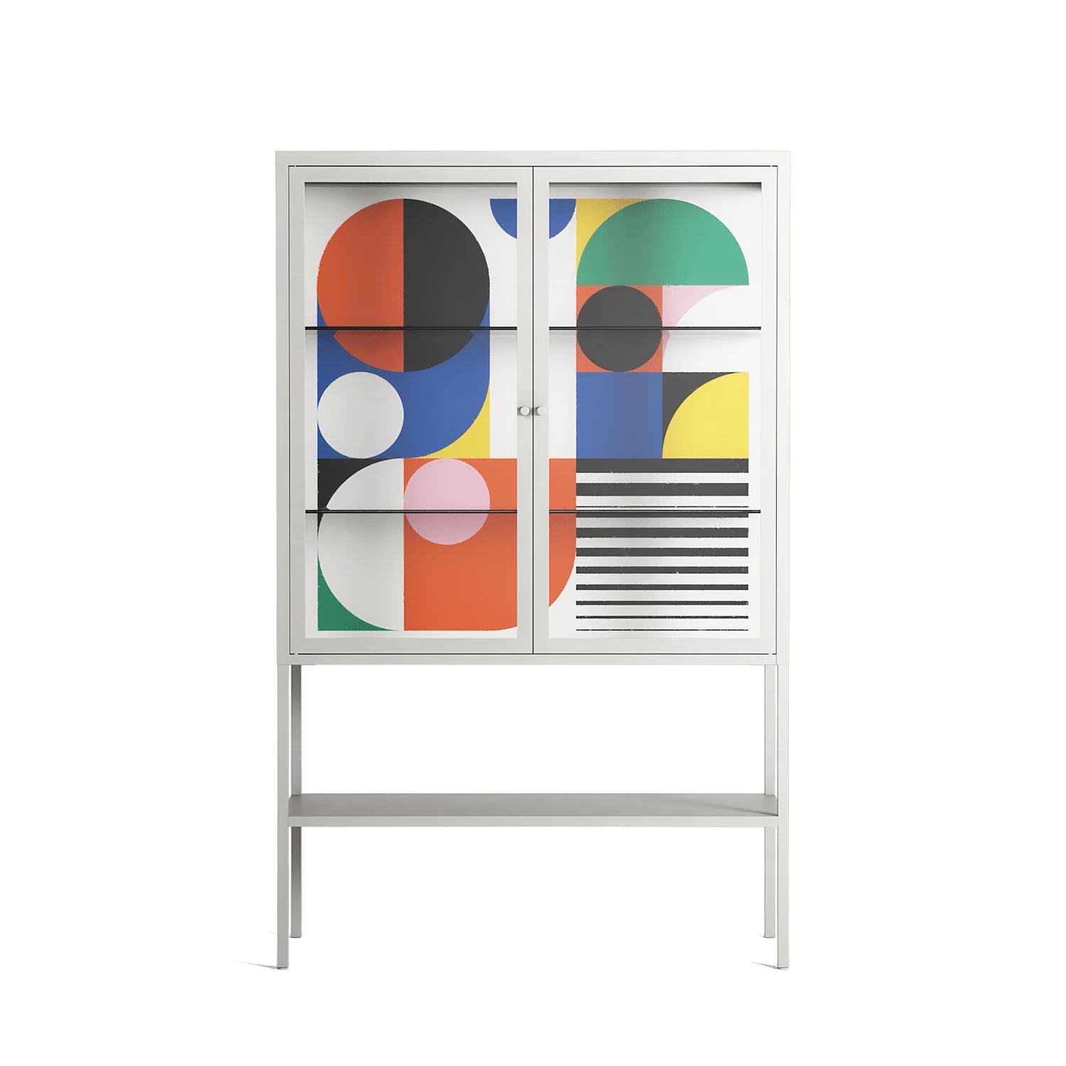 Murano - Loft Cabinet - Vratislav Pecka - Chalk - Clear glass