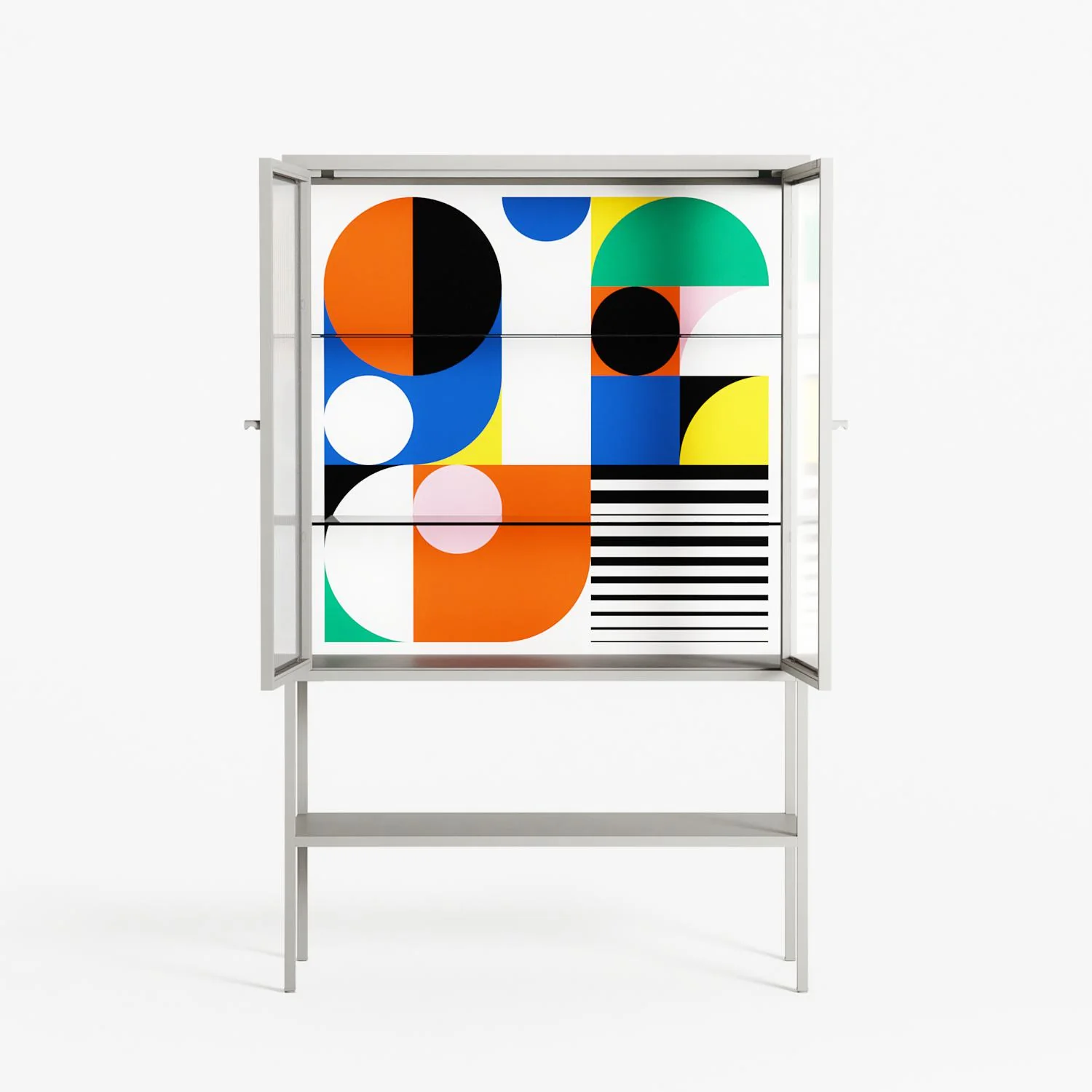 Murano - Loft Cabinet - Vratislav Pecka - Chalk - Reeded glass - Image 3