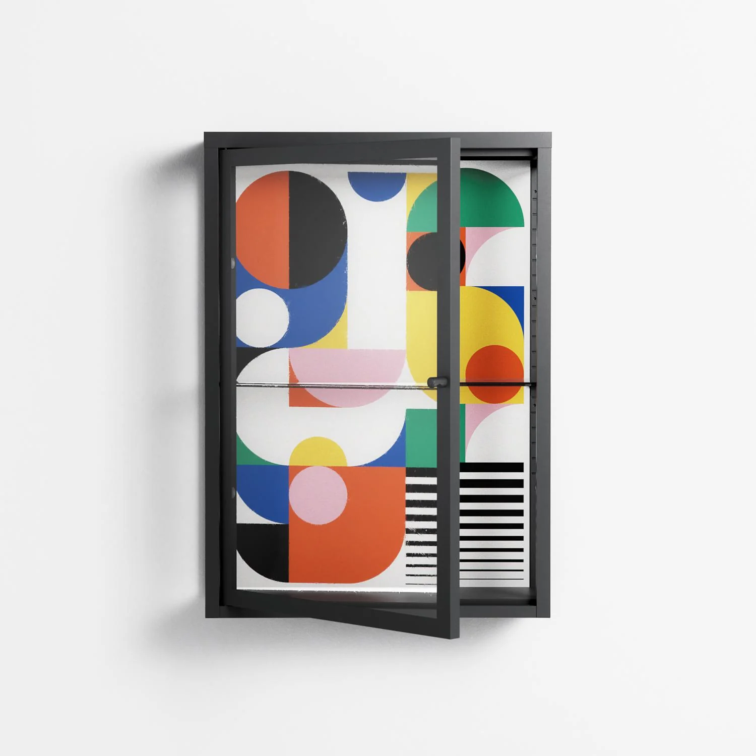 Murano - Wall Cabinet - Vratislav Pecka - Antracite - Clear glass - Image 2