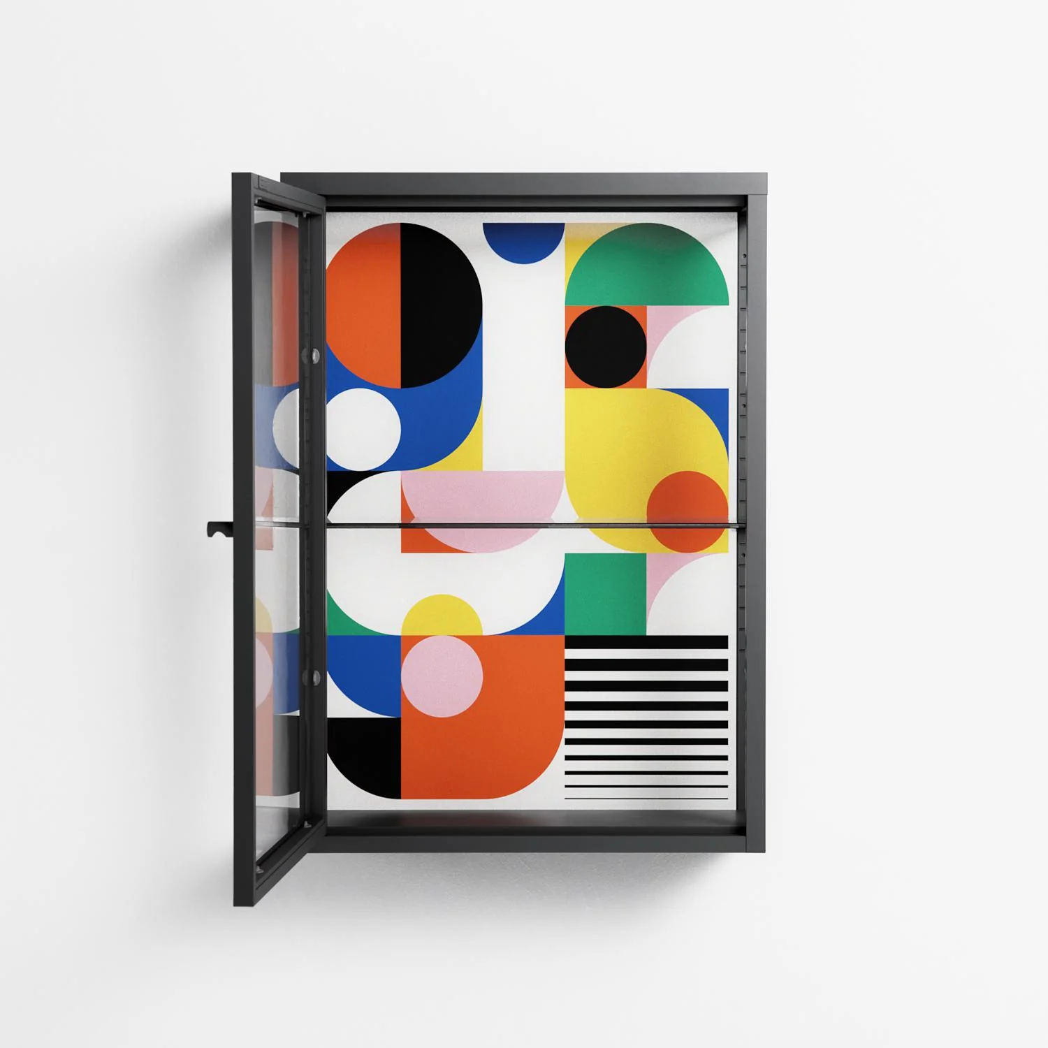 Murano - Wall Cabinet - Vratislav Pecka - Antracite - Clear glass - Image 3