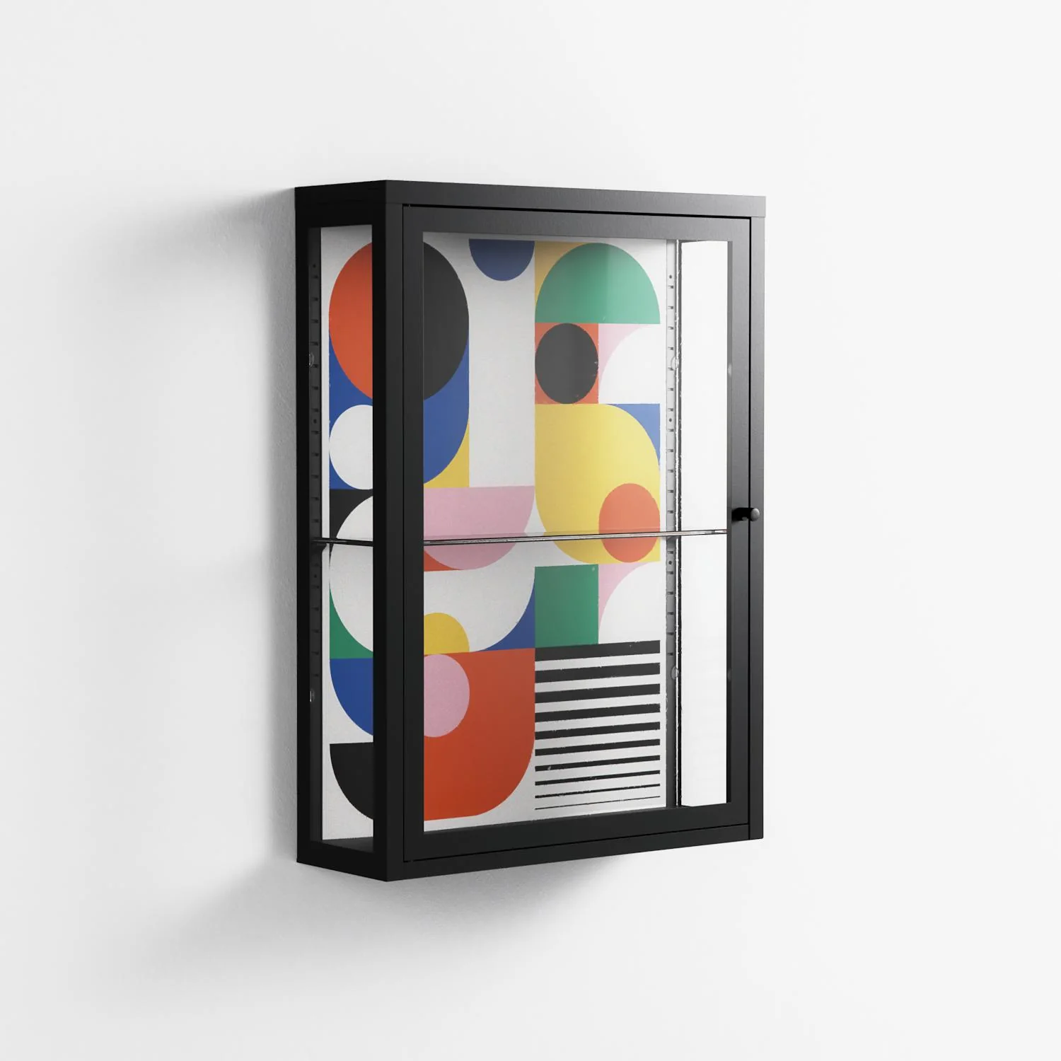 Murano - Wall Cabinet - Vratislav Pecka - Antracite - Clear glass - Image 4