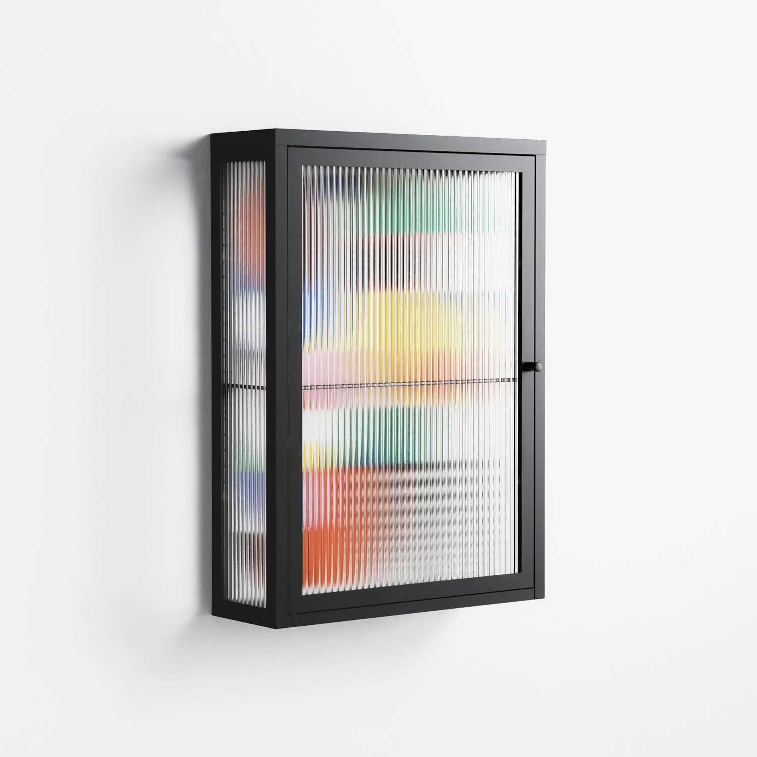 Murano - Wall Cabinet - Vratislav Pecka - Antracite - Reeded glass - Image 4