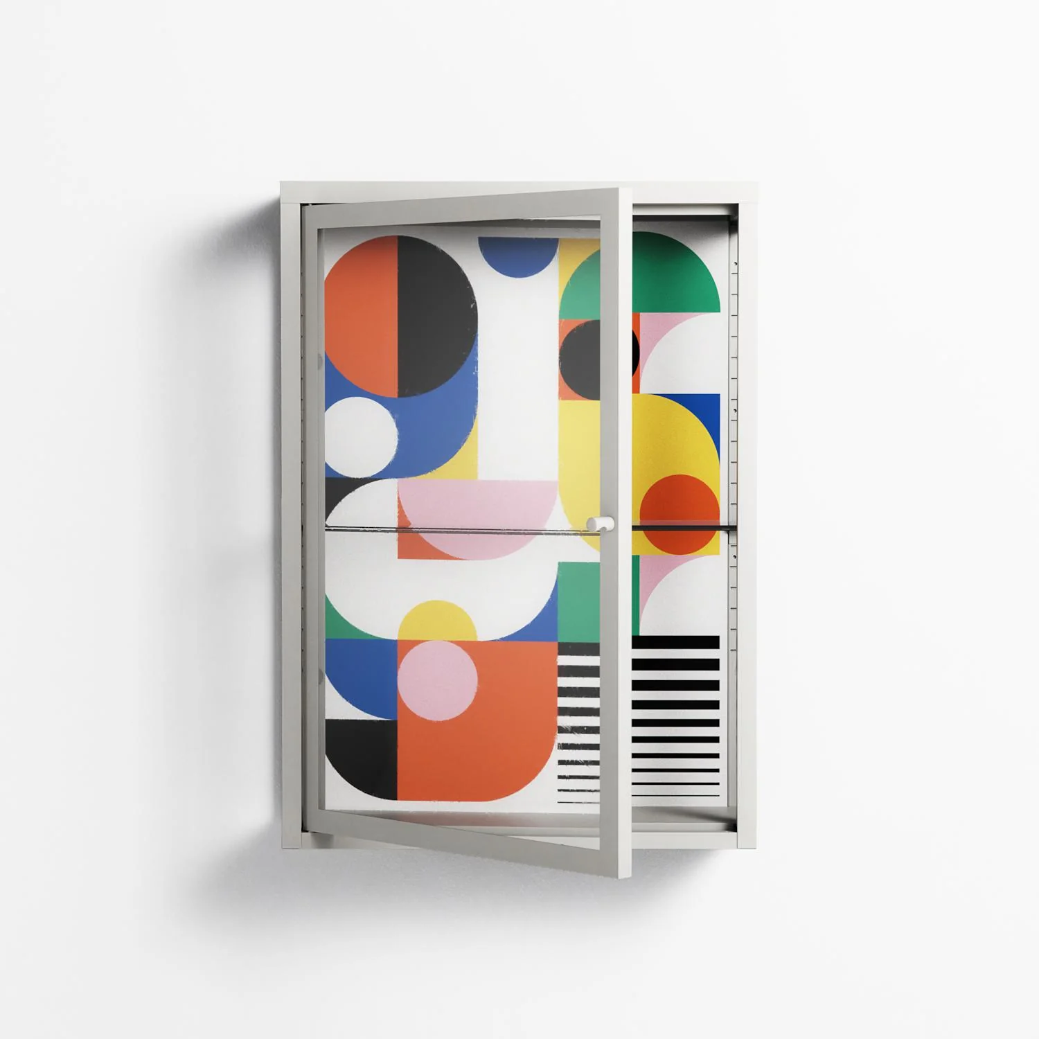 Murano - Wall Cabinet - Vratislav Pecka - Chalk - Clear glass - Image 2