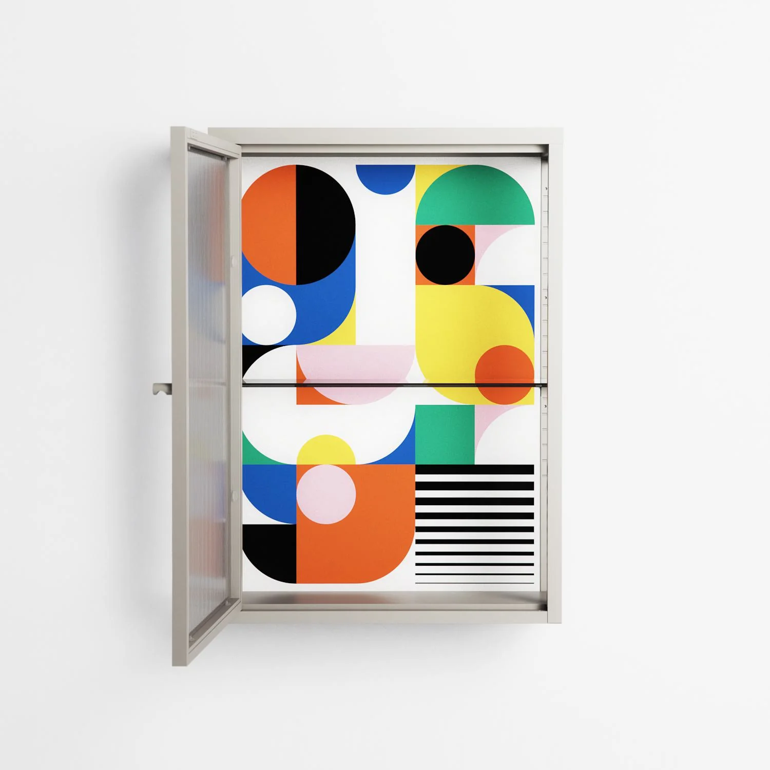 Murano - Wall Cabinet - Vratislav Pecka - Pebble - Reeded glass - Image 3
