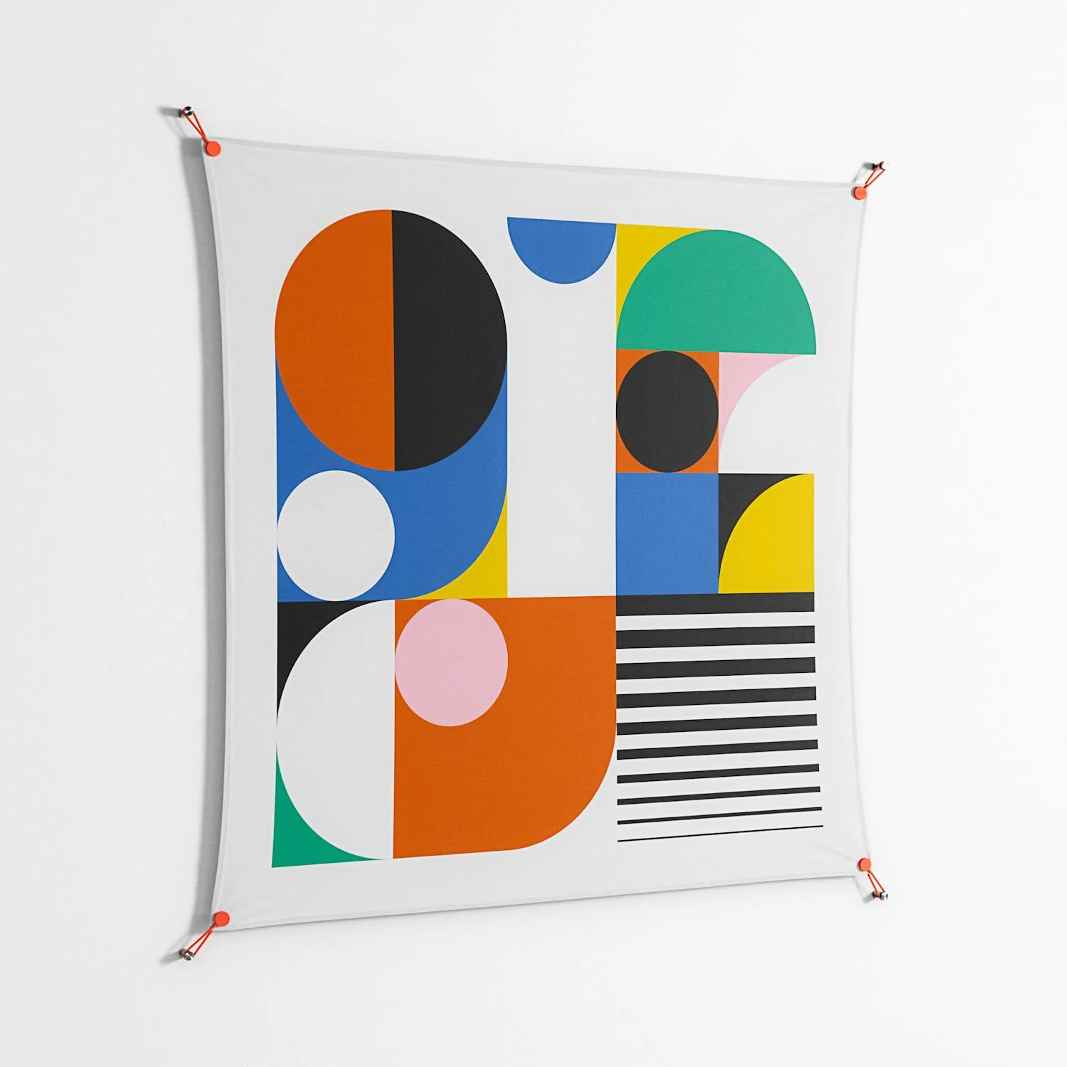 Murano - Work On Wall - Vratislav Pecka - Orange - 140 x 140 cm - Image 2