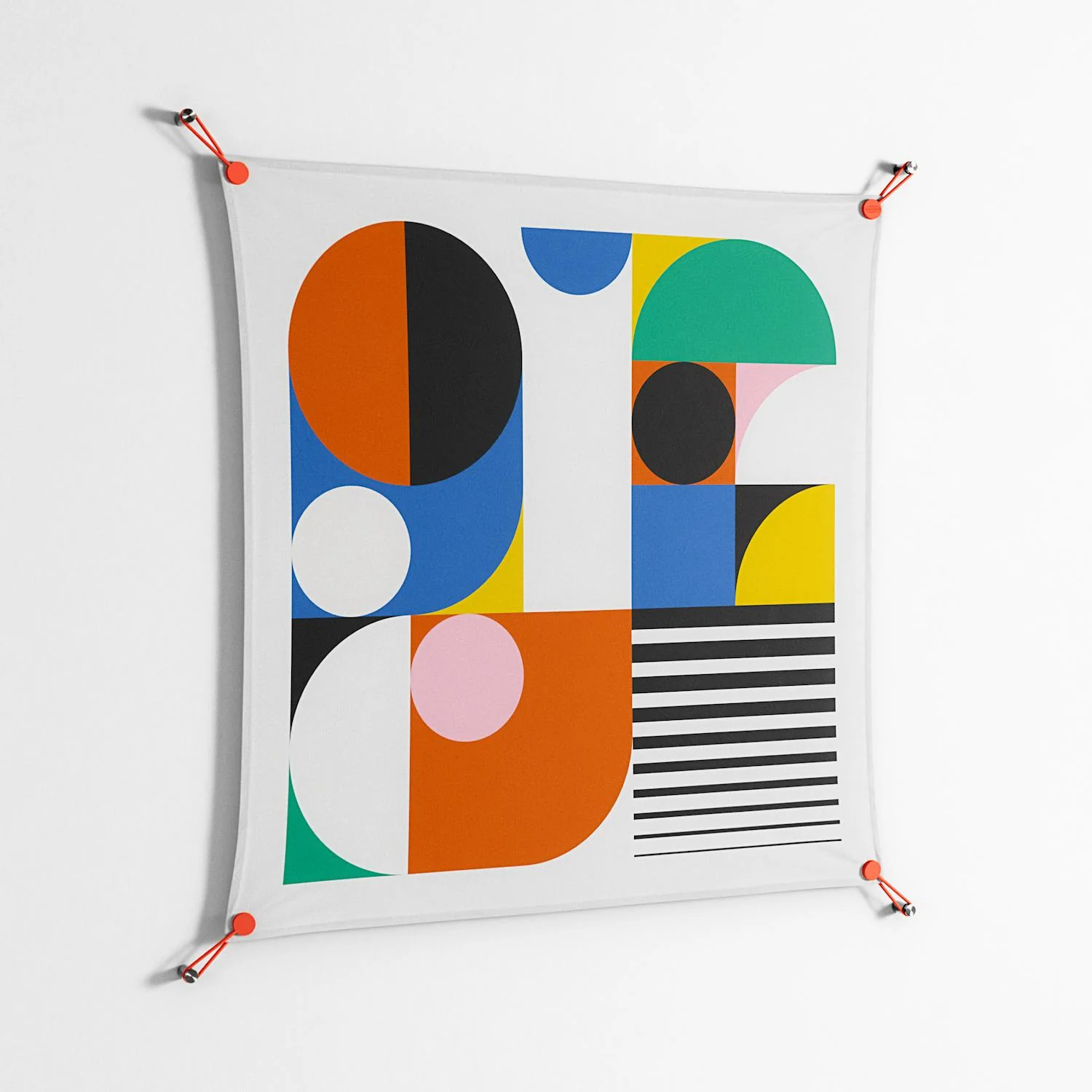 Murano - Work On Wall - Vratislav Pecka - Orange - 90 x 90 cm - Image 2