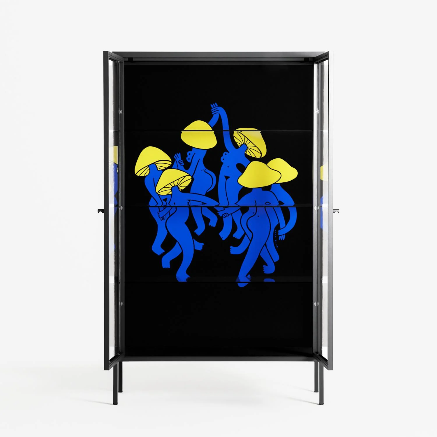 Mushroom Dance Blue - Cabinet - Aley Wild - Antracite - Clear glass - Image 3