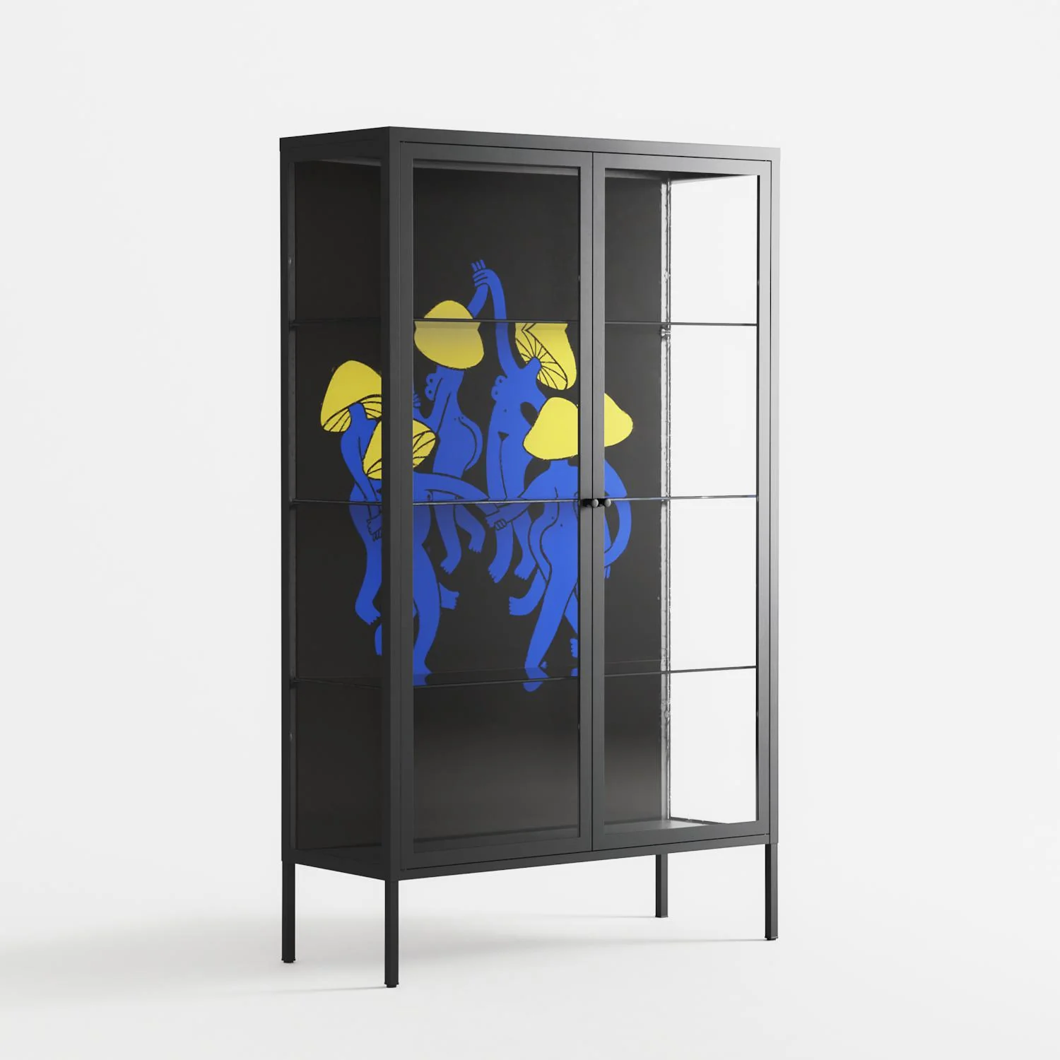 Mushroom Dance Blue - Cabinet - Aley Wild - Antracite - Clear glass - Image 4