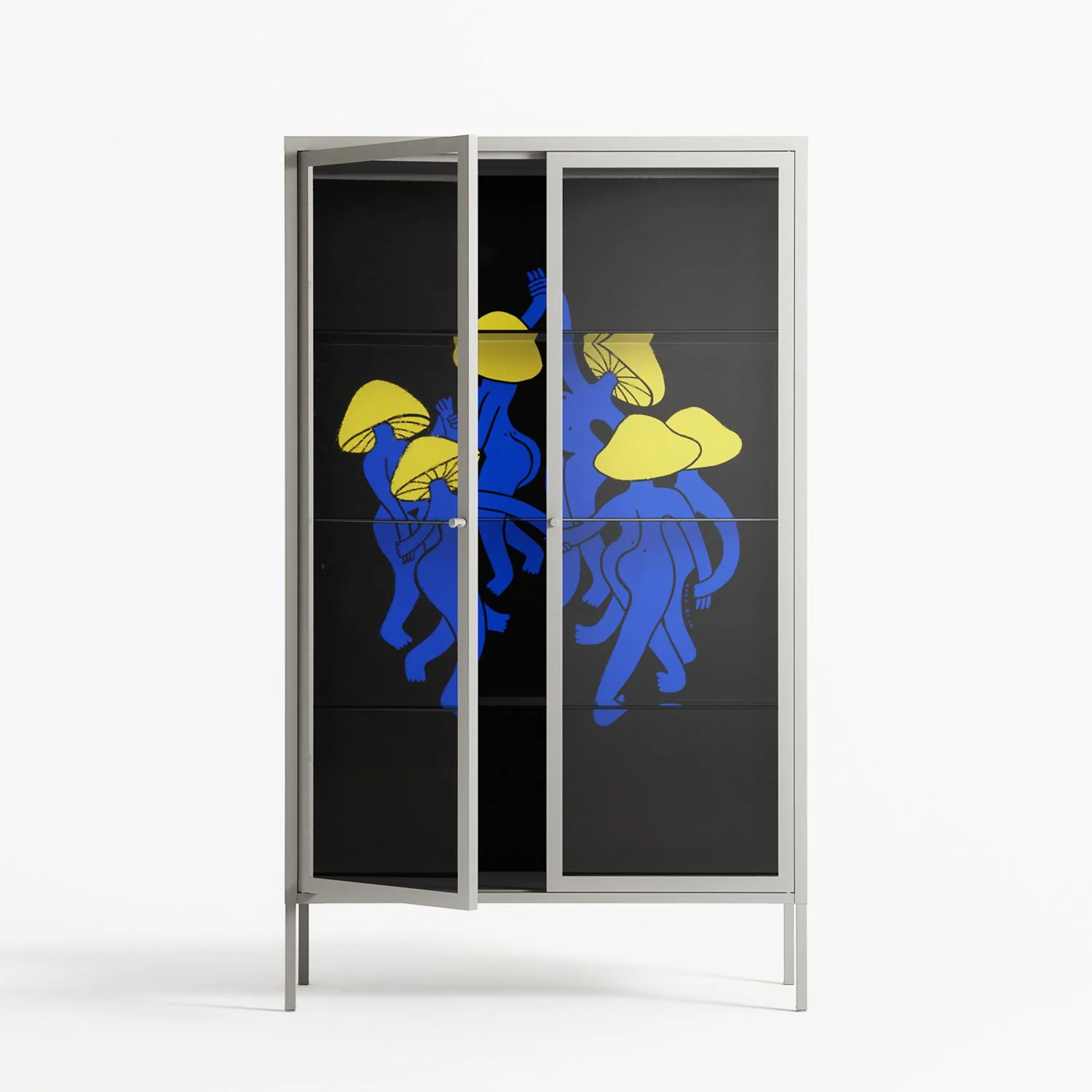 Mushroom Dance Blue - Cabinet - Aley Wild - Chalk - Clear glass - Image 2