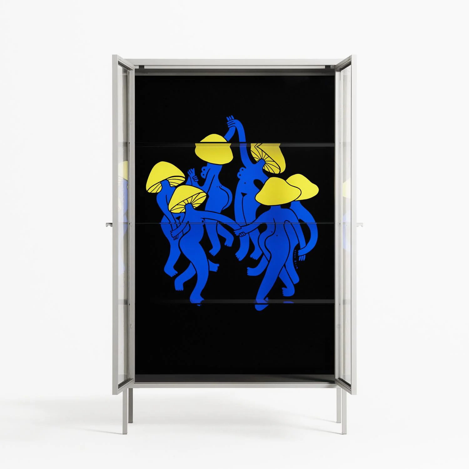 Mushroom Dance Blue - Cabinet - Aley Wild - Chalk - Clear glass - Image 3