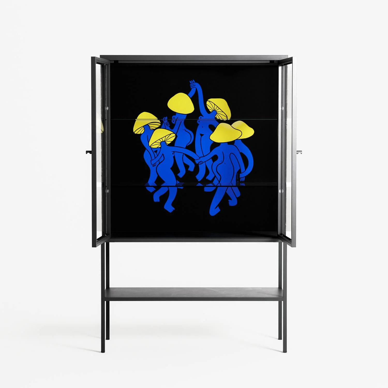 Mushroom Dance Blue - Loft Cabinet - Aley Wild - Antracite - Clear glass - Image 3