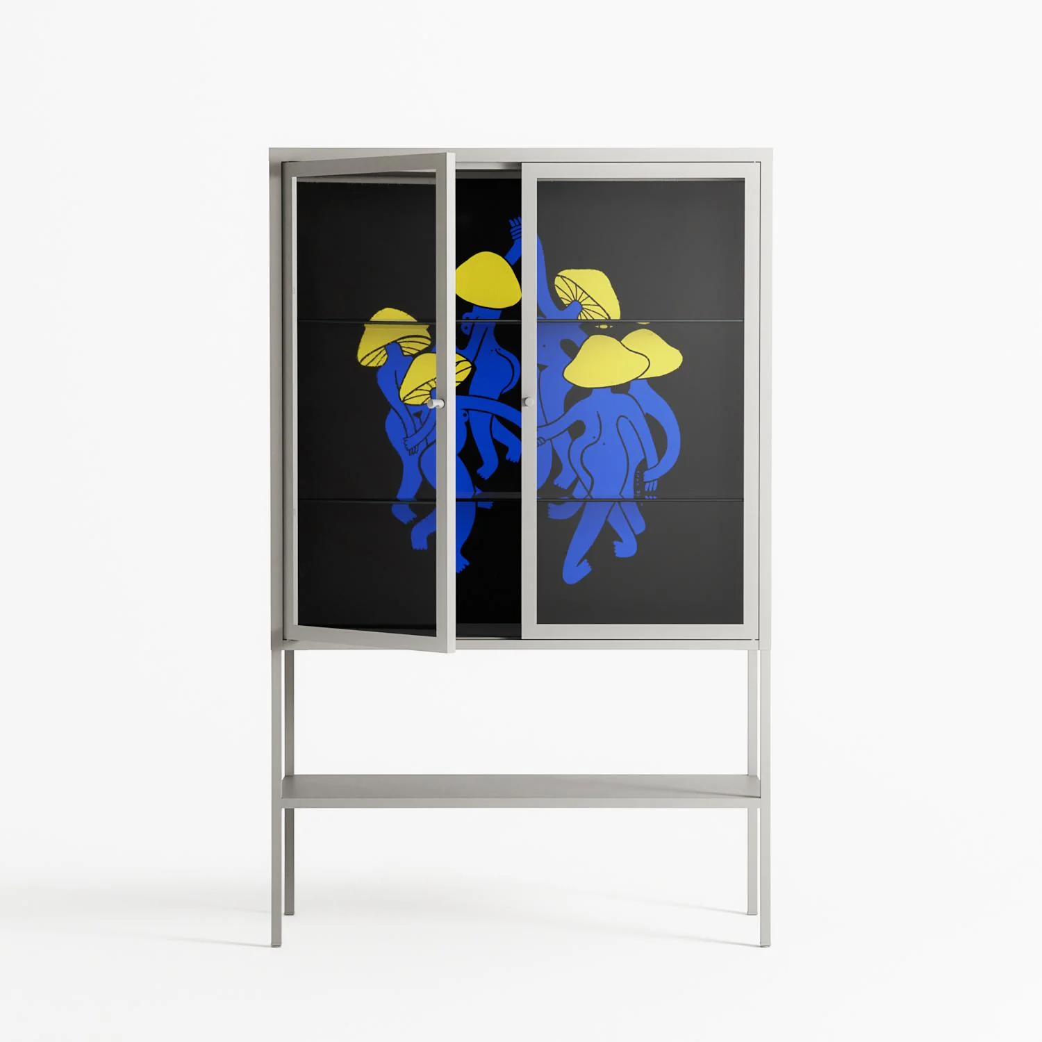 Mushroom Dance Blue - Loft Cabinet - Aley Wild - Chalk - Clear glass - Image 2