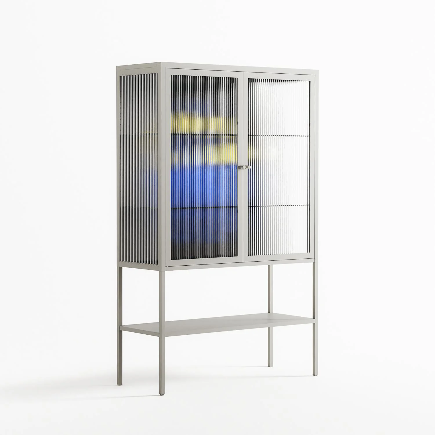 Mushroom Dance Blue - Loft Cabinet - Aley Wild - Chalk - Reeded glass - Image 4