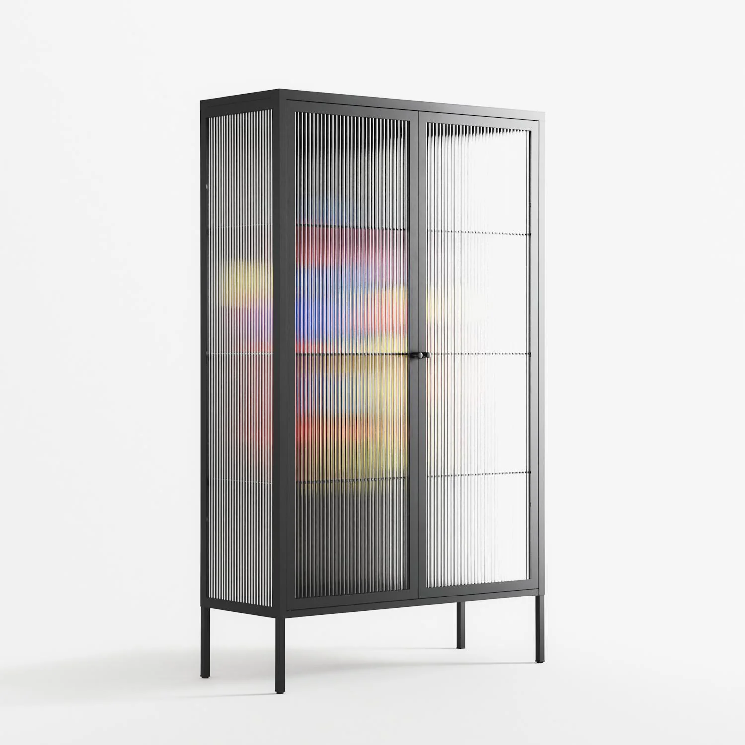 Mushroom Dance Multi - Cabinet - Aley Wild - Antracite - Reeded glass - Image 4
