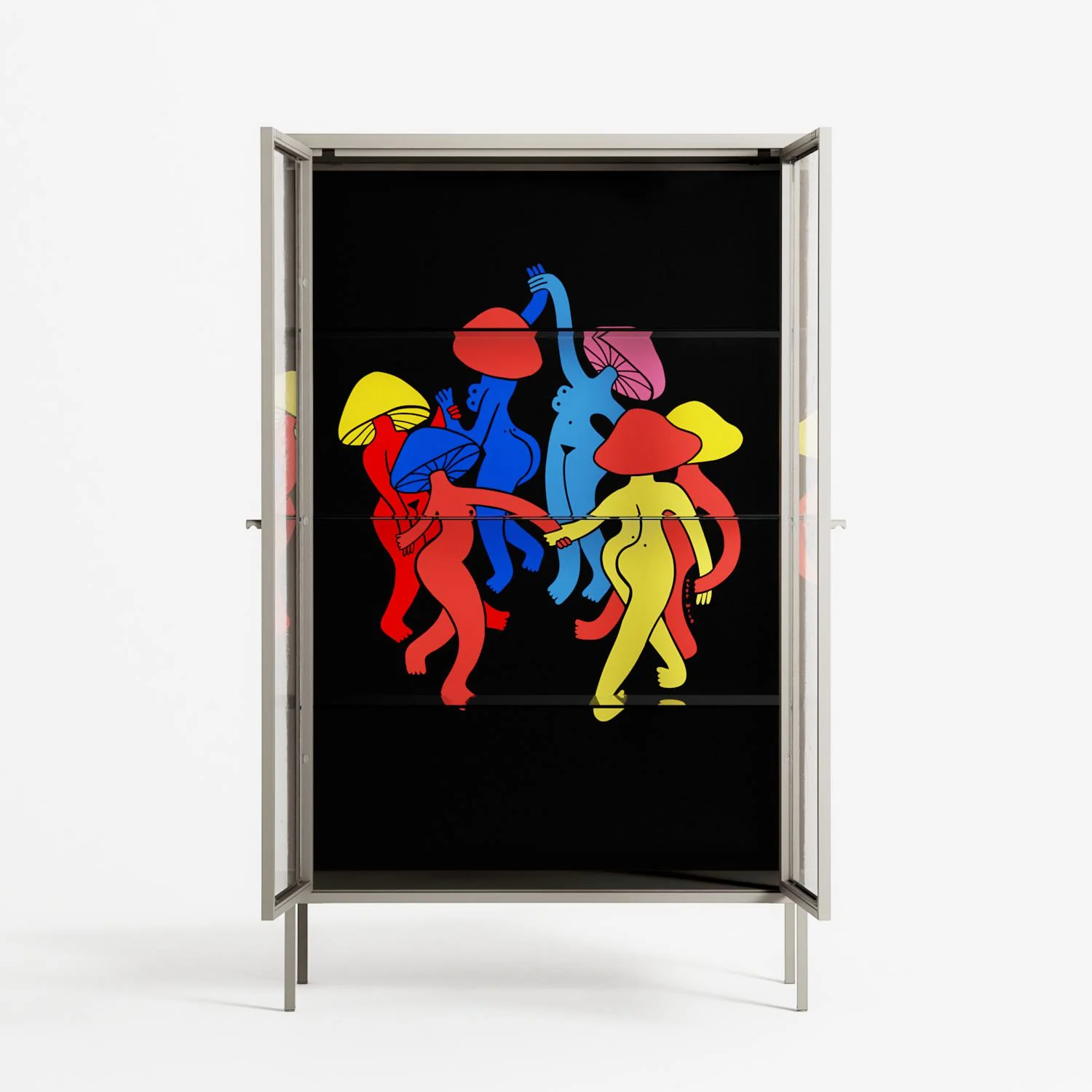 Mushroom Dance Multi - Cabinet - Aley Wild - Pebble - Clear glass - Image 3