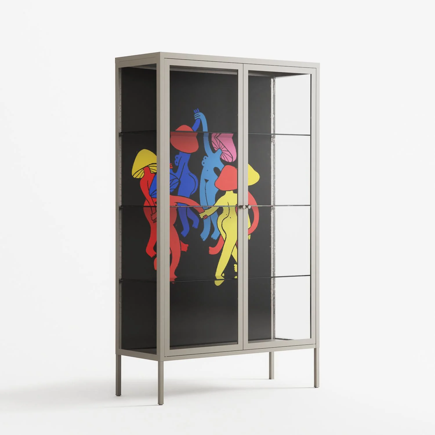 Mushroom Dance Multi - Cabinet - Aley Wild - Pebble - Clear glass - Image 4