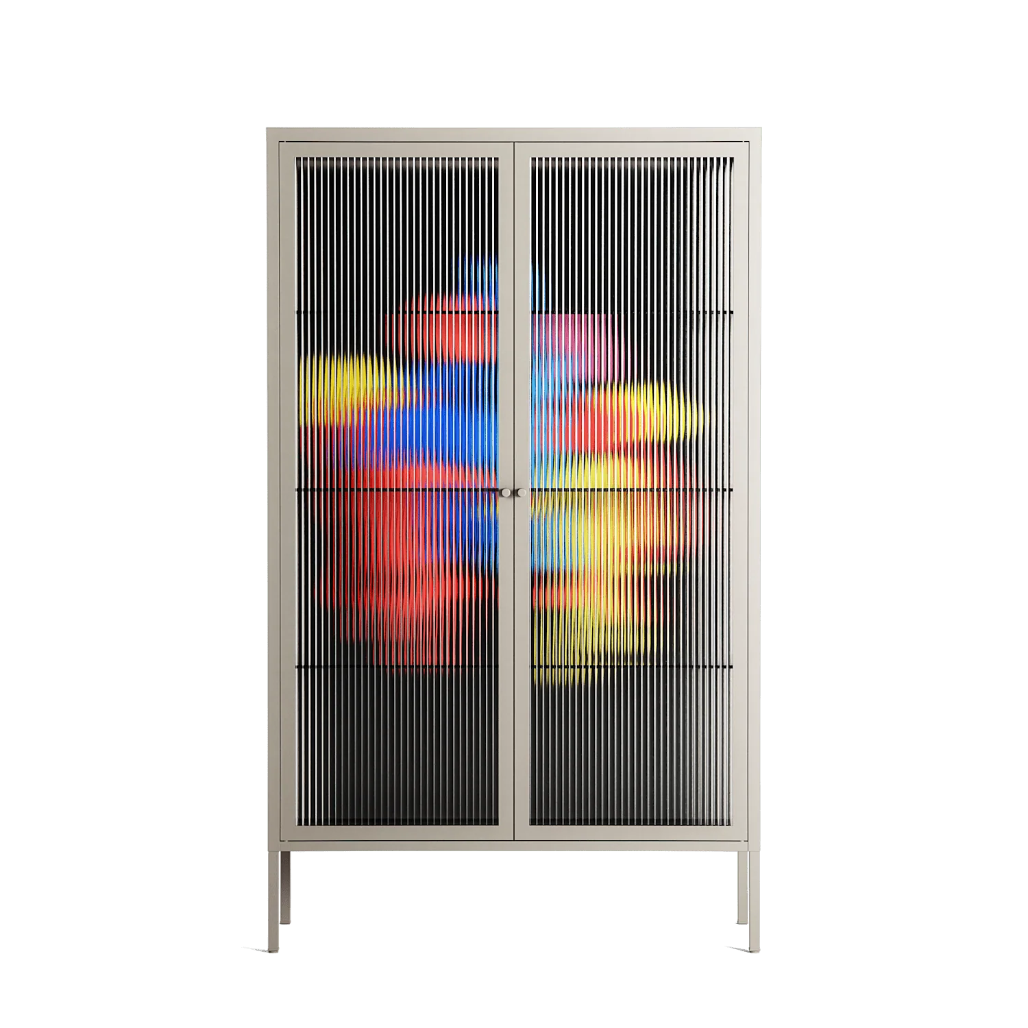 Mushroom Dance Multi - Cabinet - Aley Wild - Pebble - Reeded glass
