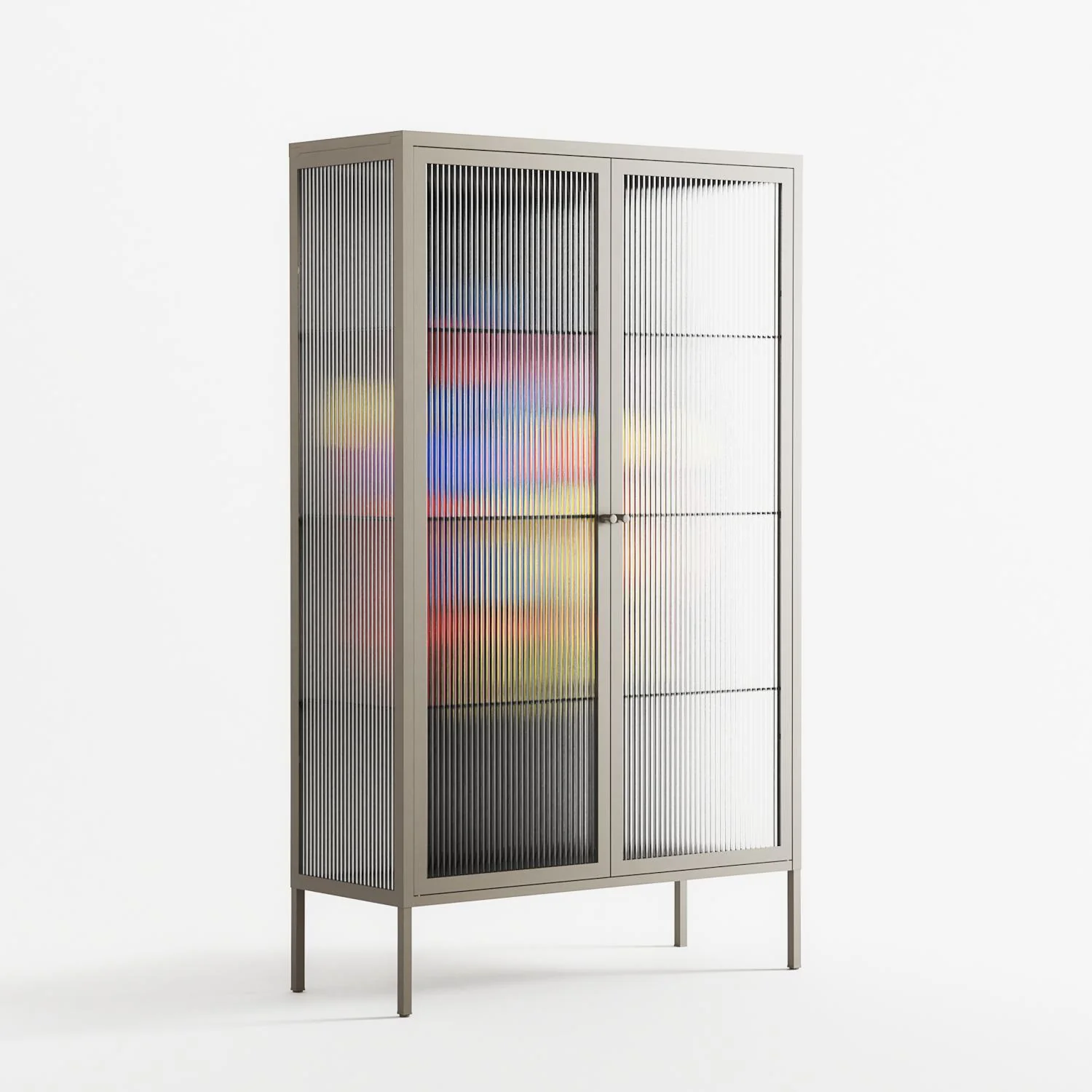 Mushroom Dance Multi - Cabinet - Aley Wild - Pebble - Reeded glass - Image 4