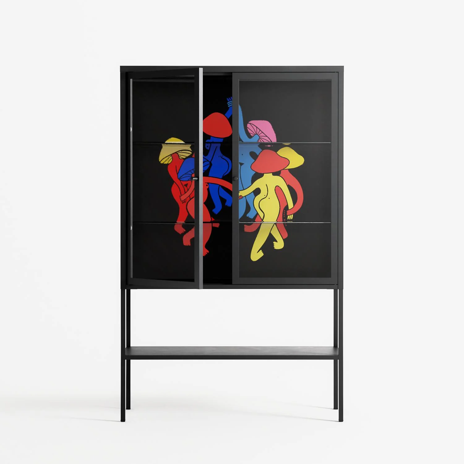 Mushroom Dance Multi - Loft Cabinet - Aley Wild - Antracite - Clear glass - Image 2