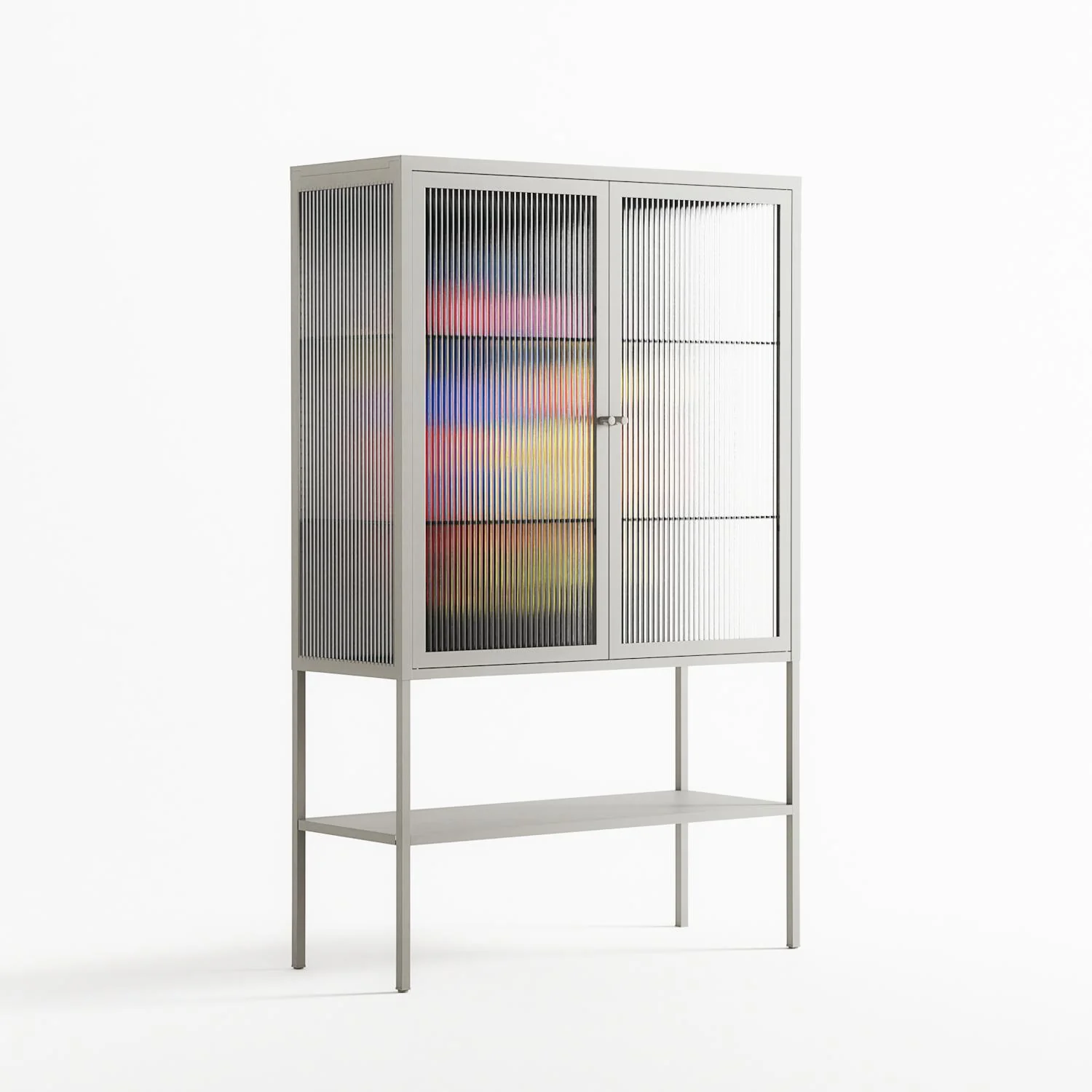 Mushroom Dance Multi - Loft Cabinet - Aley Wild - Chalk - Reeded glass - Image 4