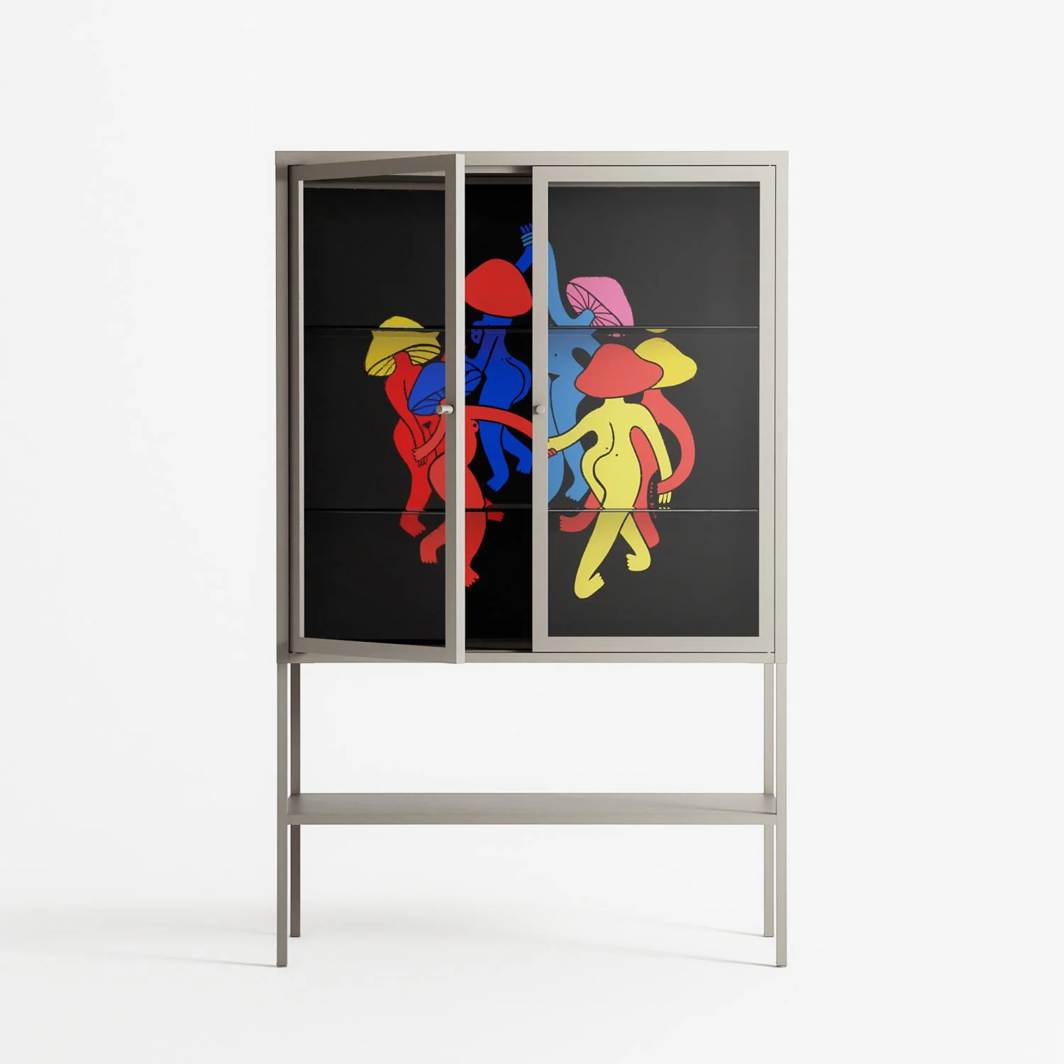 Mushroom Dance Multi - Loft Cabinet - Aley Wild - Pebble - Clear glass - Image 2