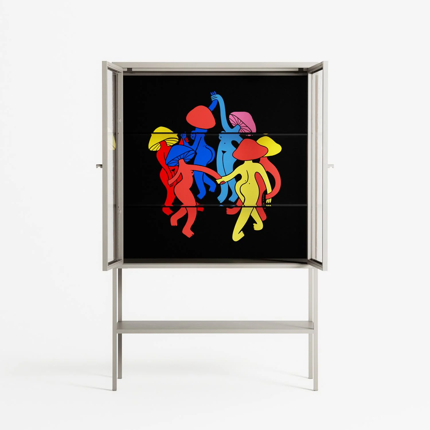 Mushroom Dance Multi - Loft Cabinet - Aley Wild - Pebble - Clear glass - Image 3