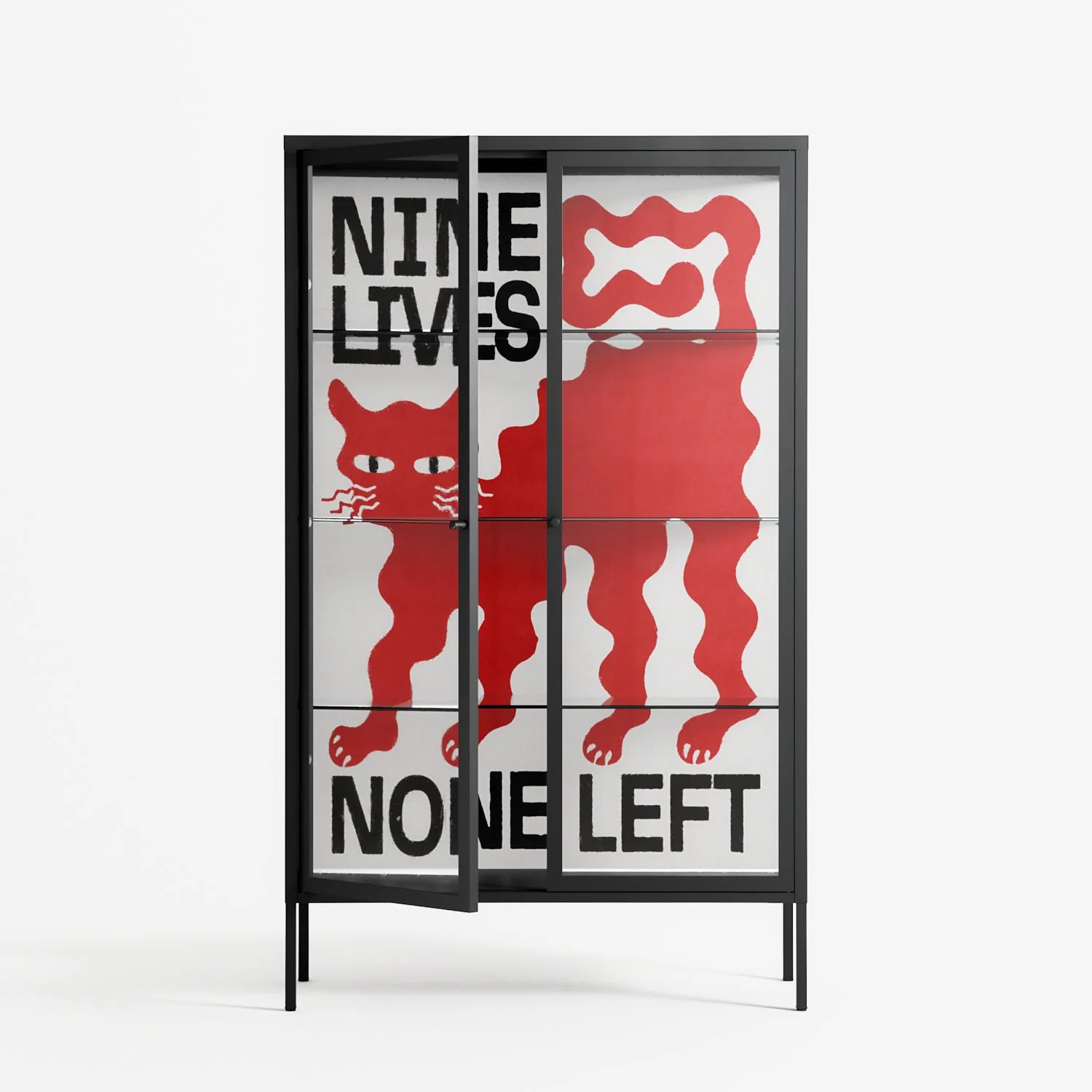 Nine Lives - Cabinet - Alexander Khabbazi - Antracite - Clear glass - Image 2