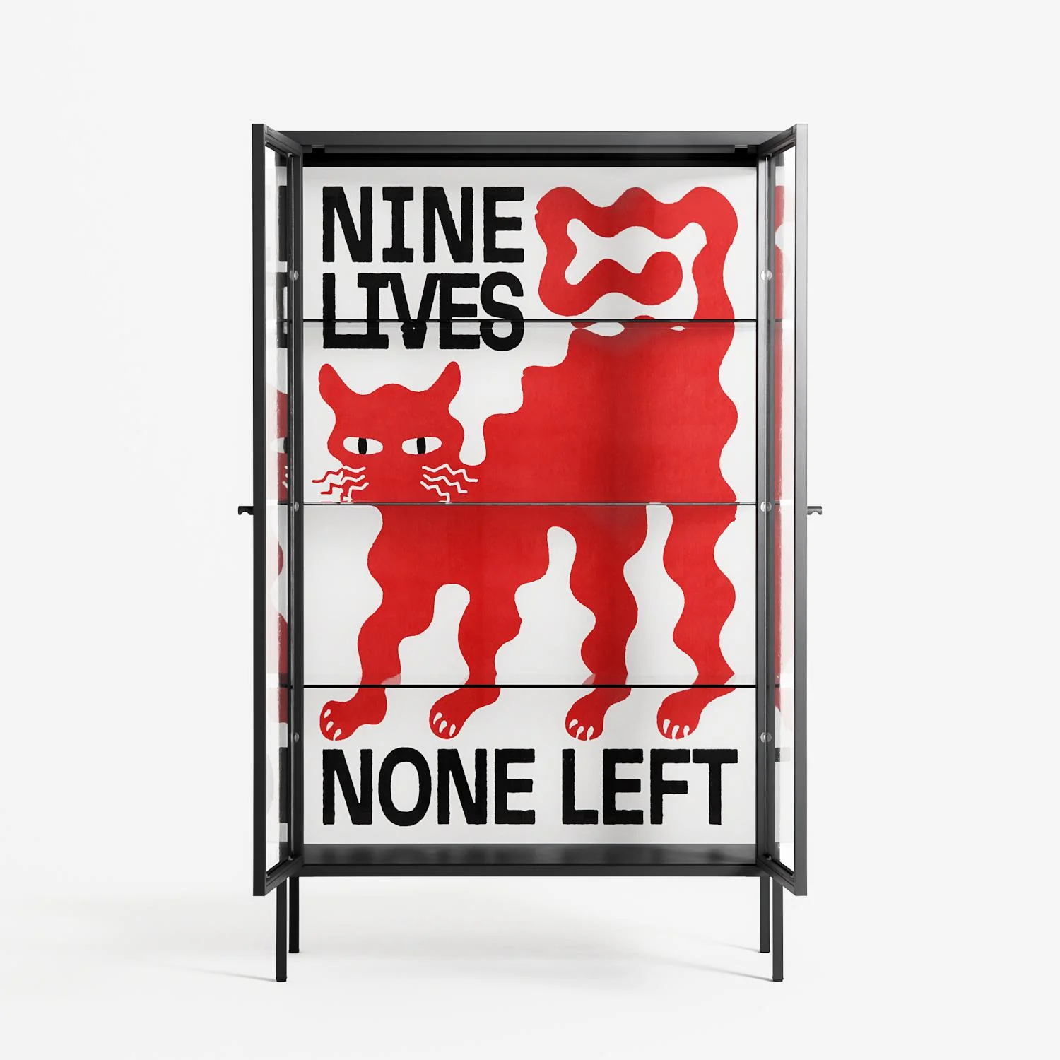 Nine Lives - Cabinet - Alexander Khabbazi - Antracite - Clear glass - Image 3