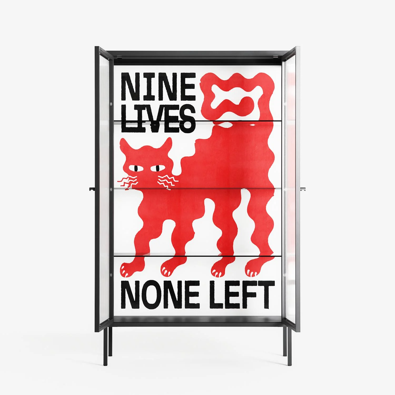 Nine Lives - Cabinet - Alexander Khabbazi - Antracite - Reeded glass - Image 3