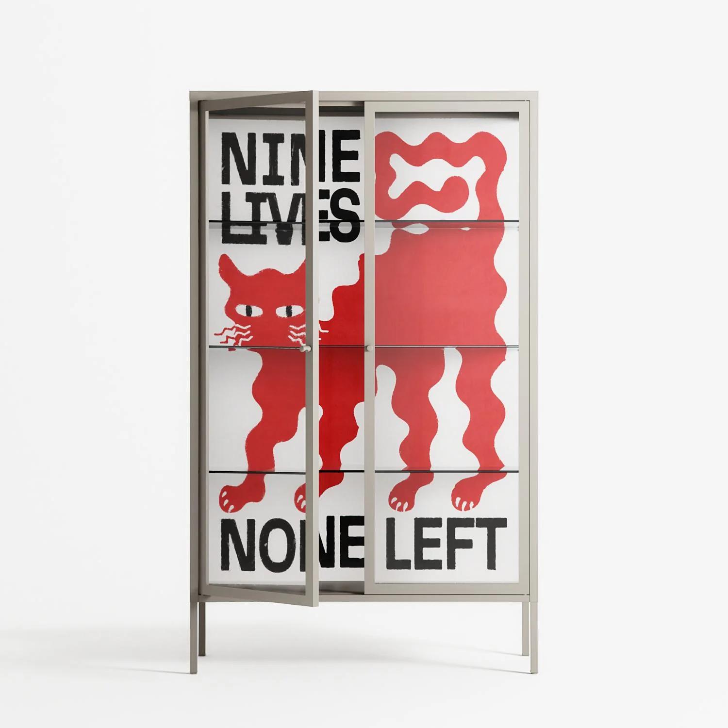 Nine Lives - Cabinet - Alexander Khabbazi - Pebble - Clear glass - Image 2