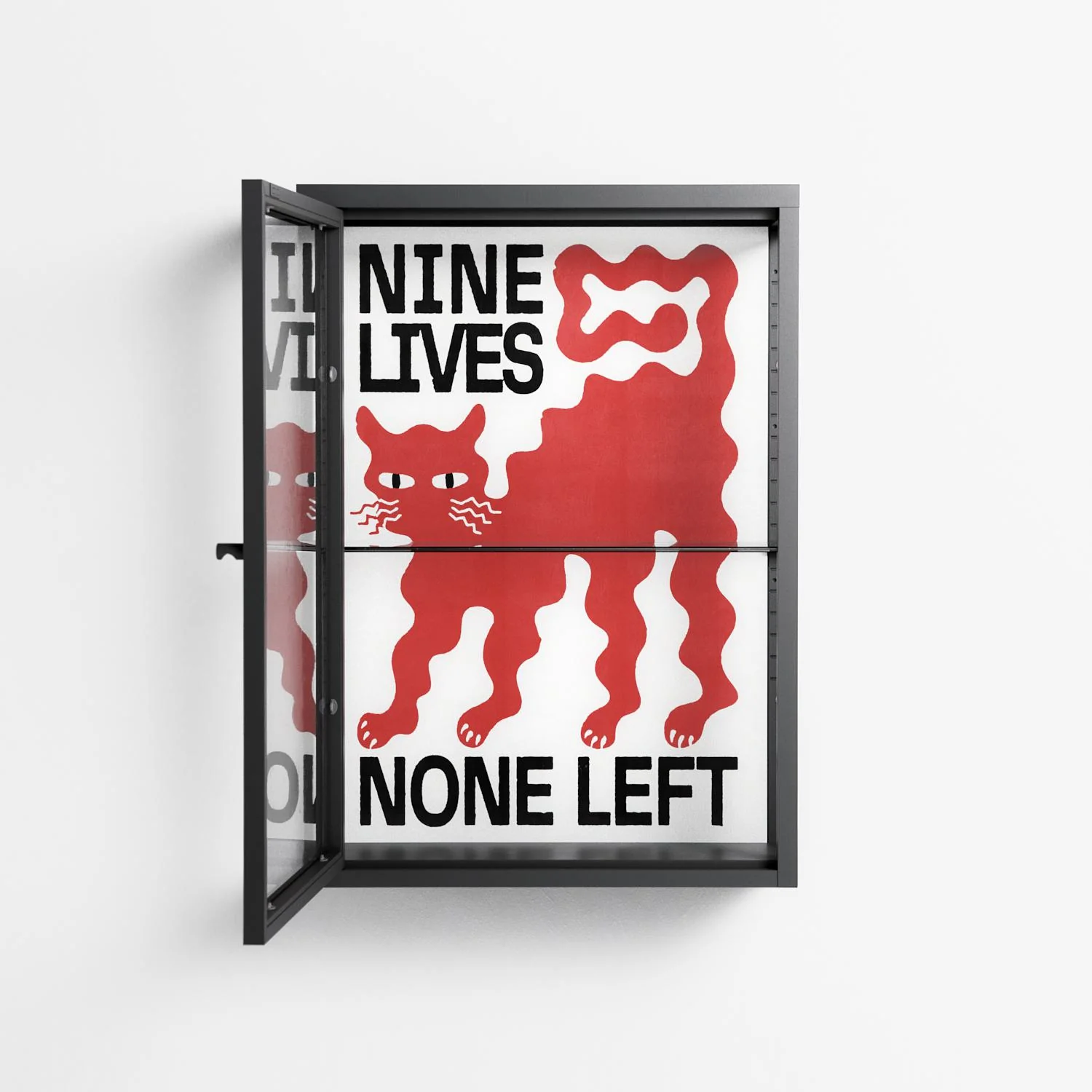 Nine Lives - Wall Cabinet - Alexander Khabbazi - Antracite - Clear glass - Image 2