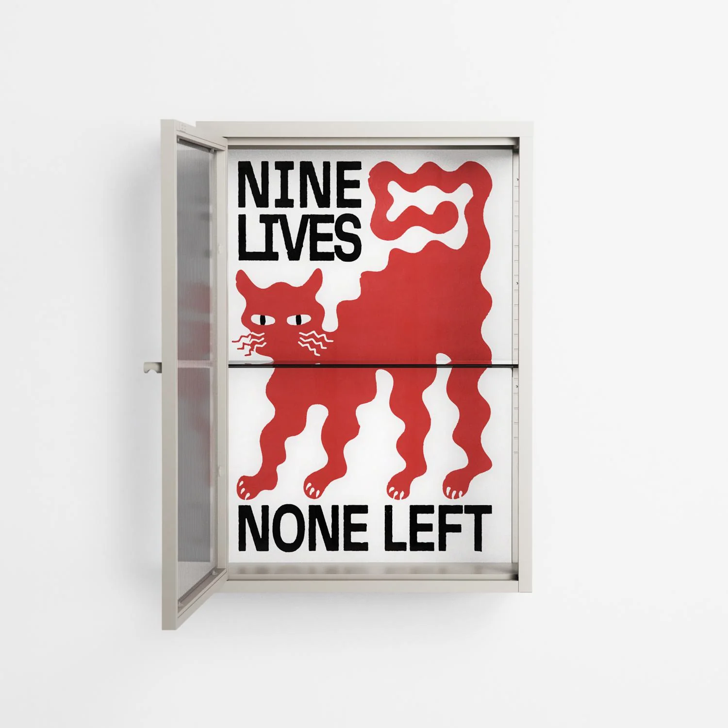 Nine Lives - Wall Cabinet - Alexander Khabbazi - Pebble - Reeded glass - Image 2