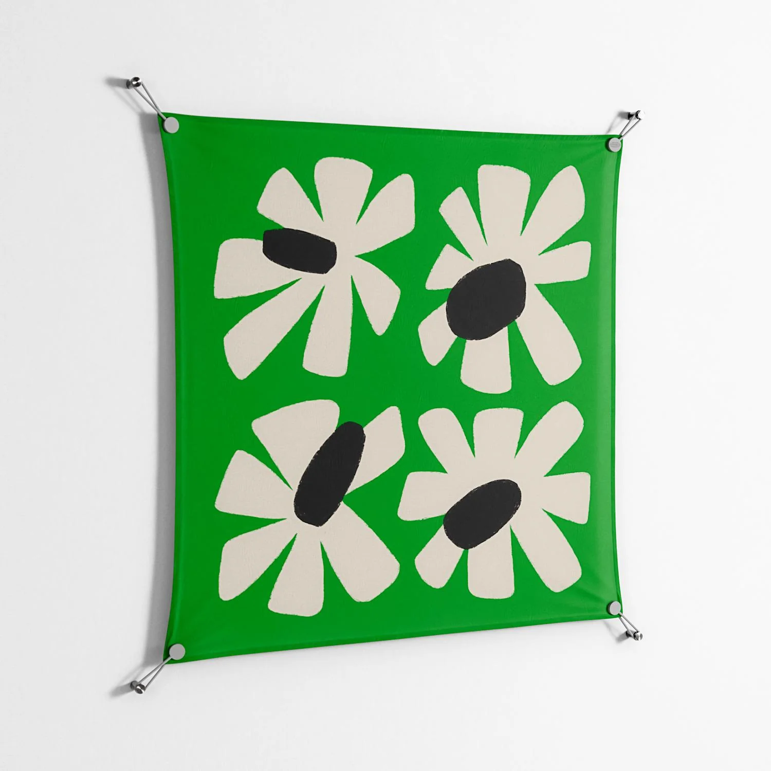 No Stress - Work On Wall - Magda March - Silver - 90 x 90 cm - Image 2