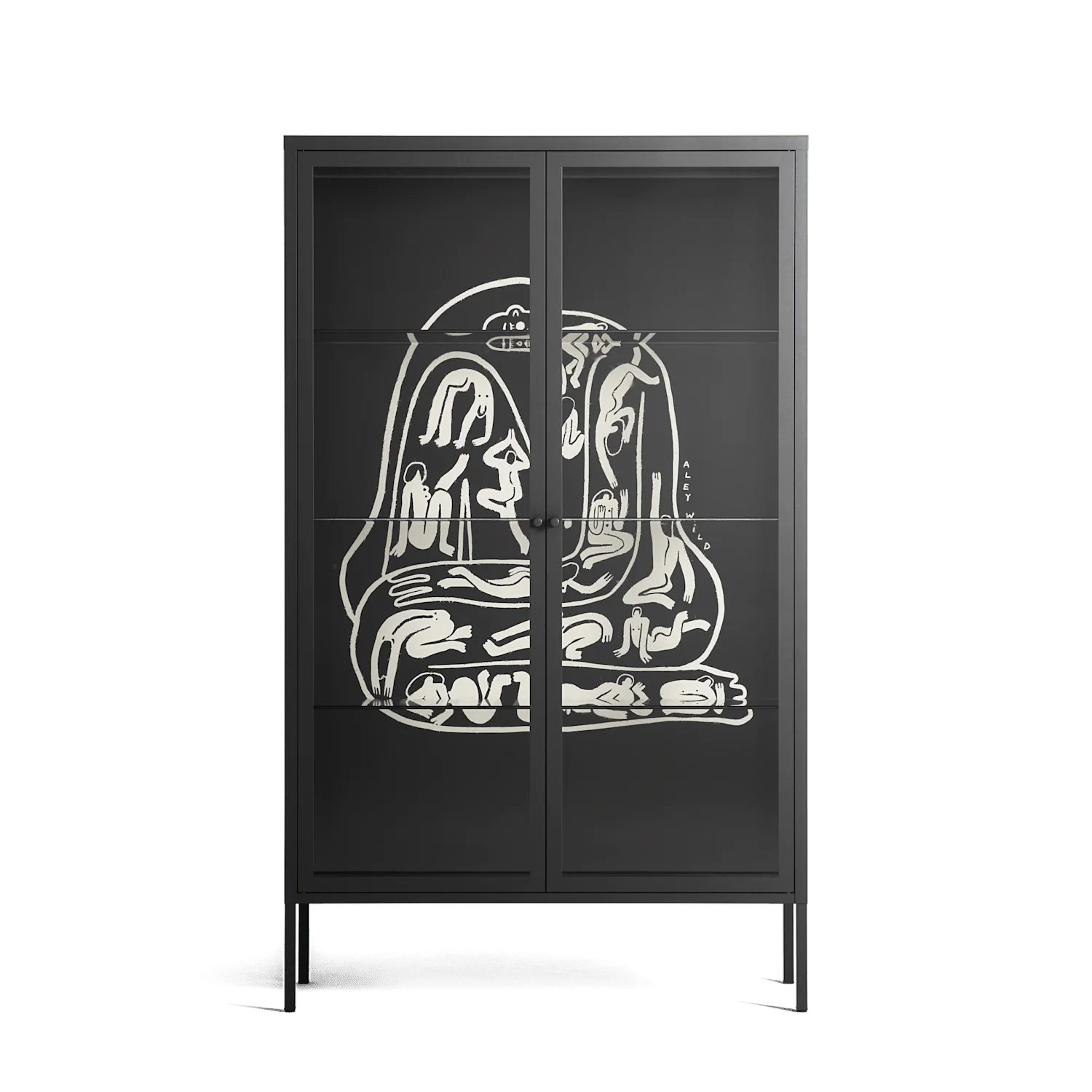 Nudes on Nudes - Cabinet - Aley Wild - Antracite - Clear glass