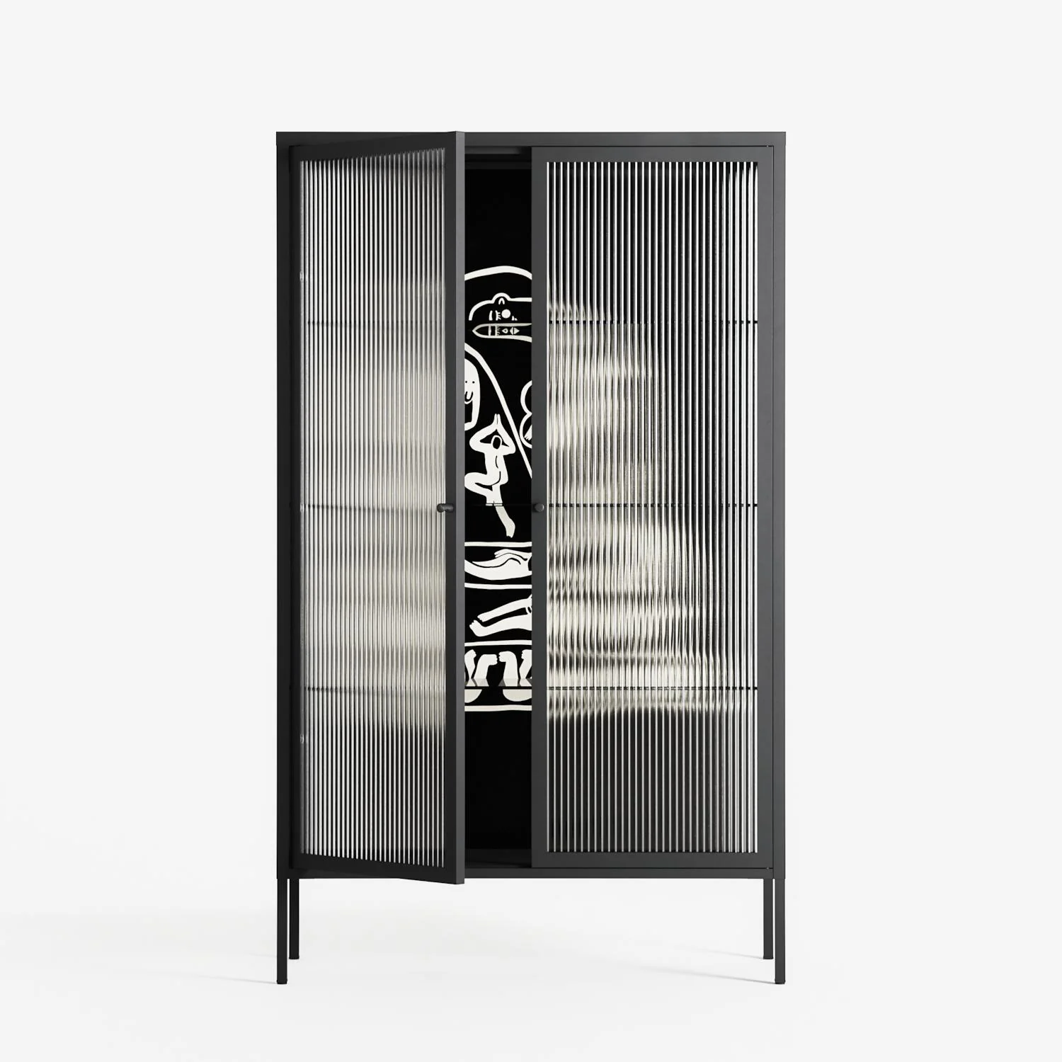 Nudes on Nudes - Cabinet - Aley Wild - Antracite - Reeded glass - Image 2