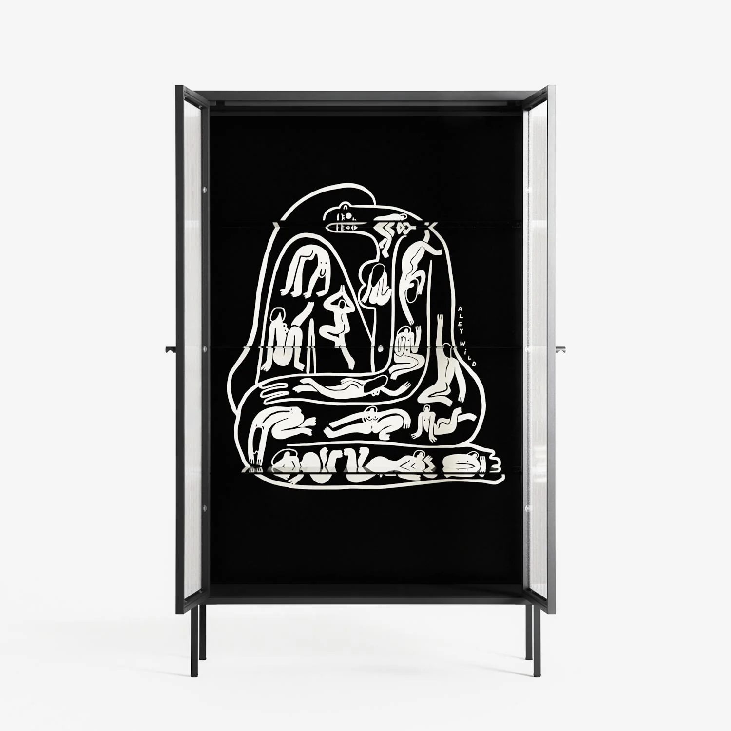 Nudes on Nudes - Cabinet - Aley Wild - Antracite - Reeded glass - Image 3