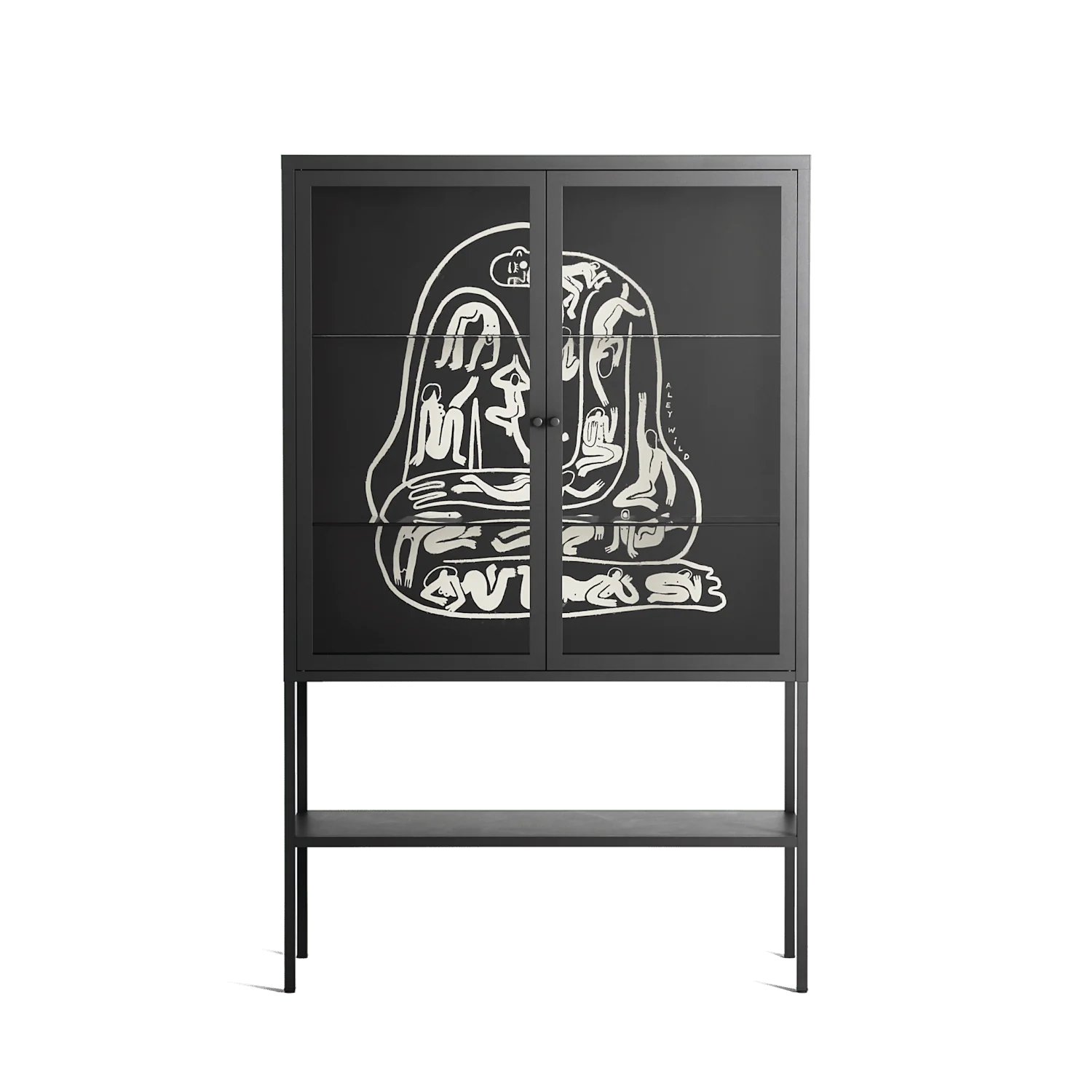 Nudes on Nudes - Loft Cabinet - Aley Wild - Antracite - Clear glass
