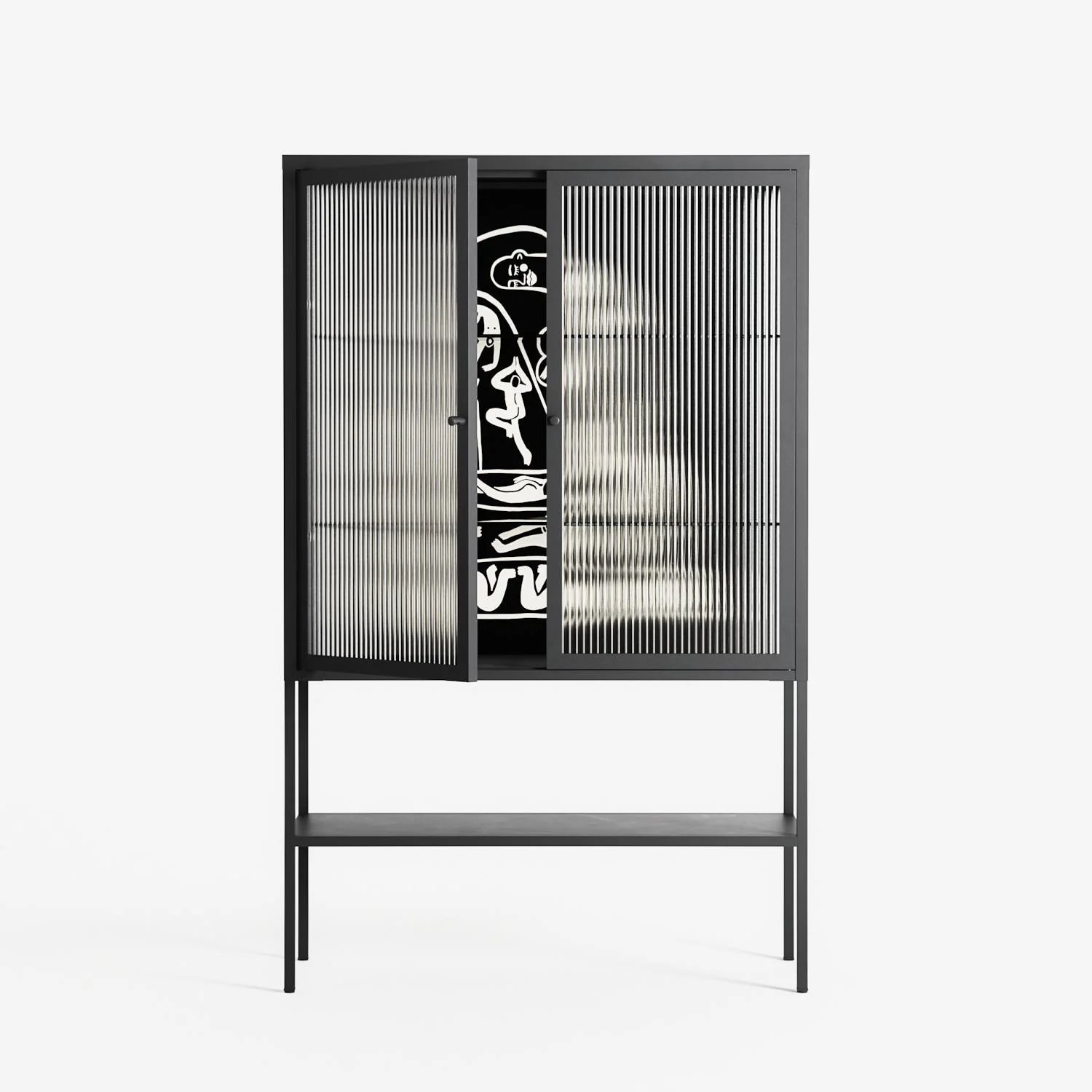 Nudes on Nudes - Loft Cabinet - Aley Wild - Antracite - Reeded glass - Image 2