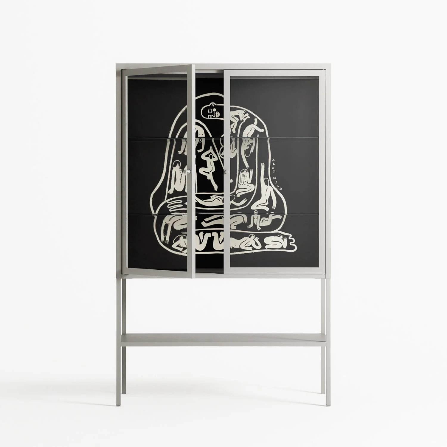 Nudes on Nudes - Loft Cabinet - Aley Wild - Chalk - Clear glass - Image 2