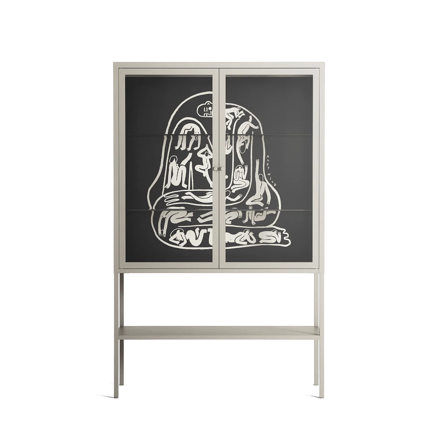 Nudes on Nudes - Loft Cabinet - Aley Wild - Pebble - Clear glass