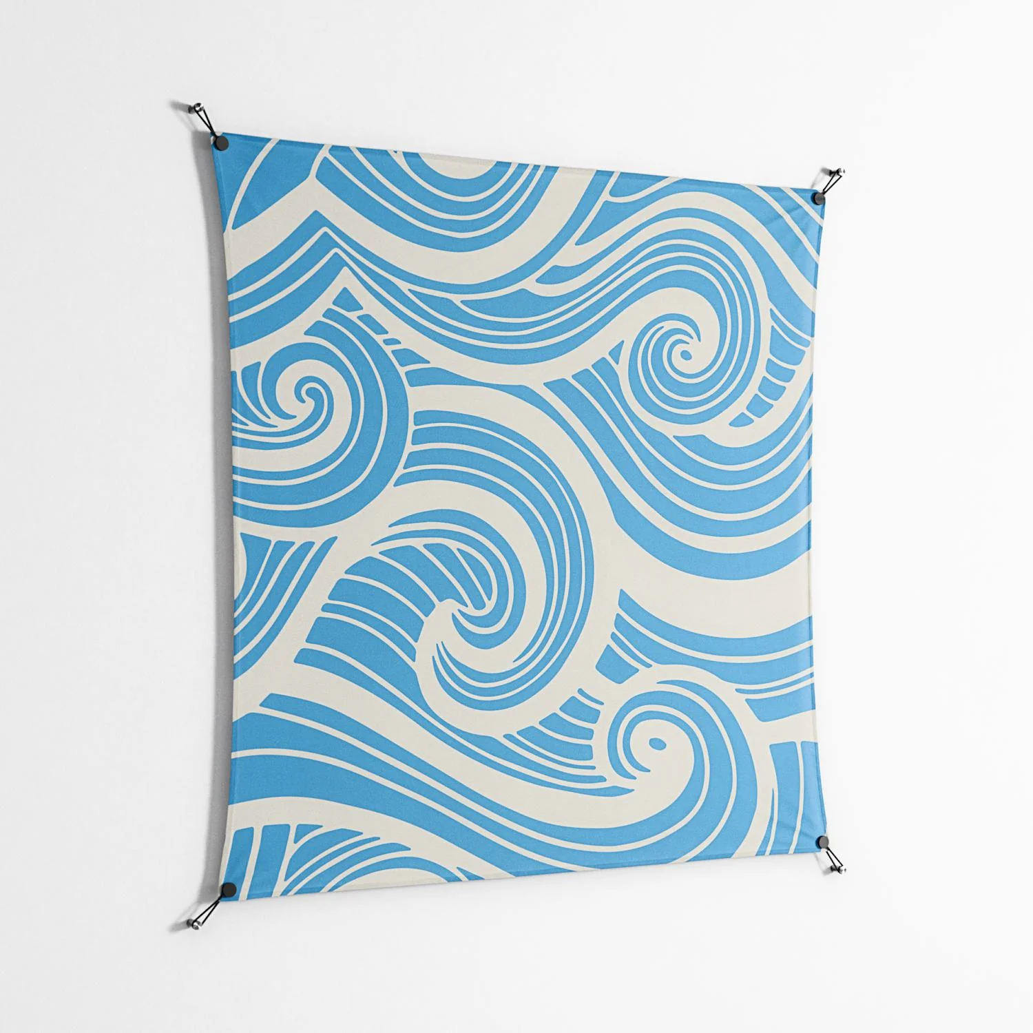 Ocean Flow - Work On Wall - Amy Suther - Black - 140 x 140 cm - Image 2