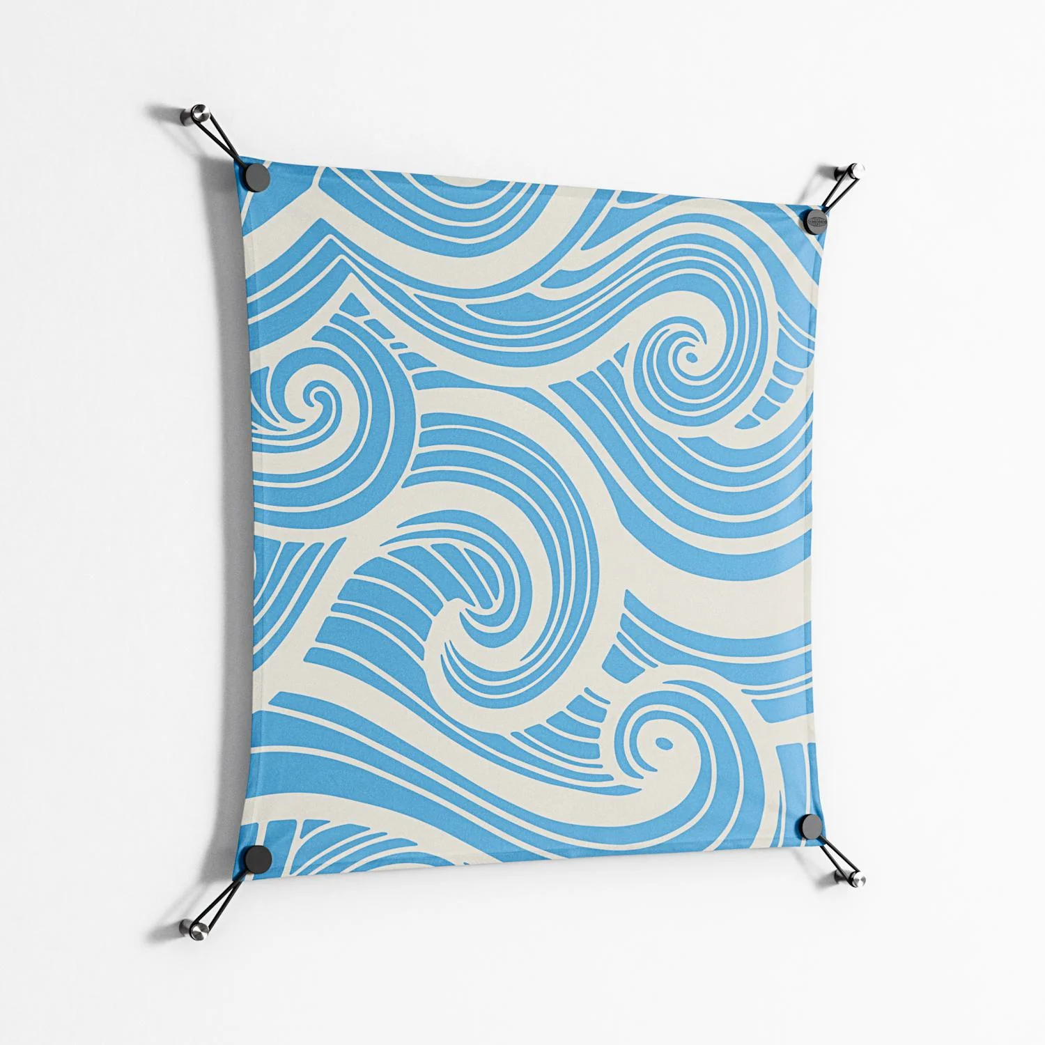 Ocean Flow - Work On Wall - Amy Suther - Black - 70 x 70 cm - Image 2