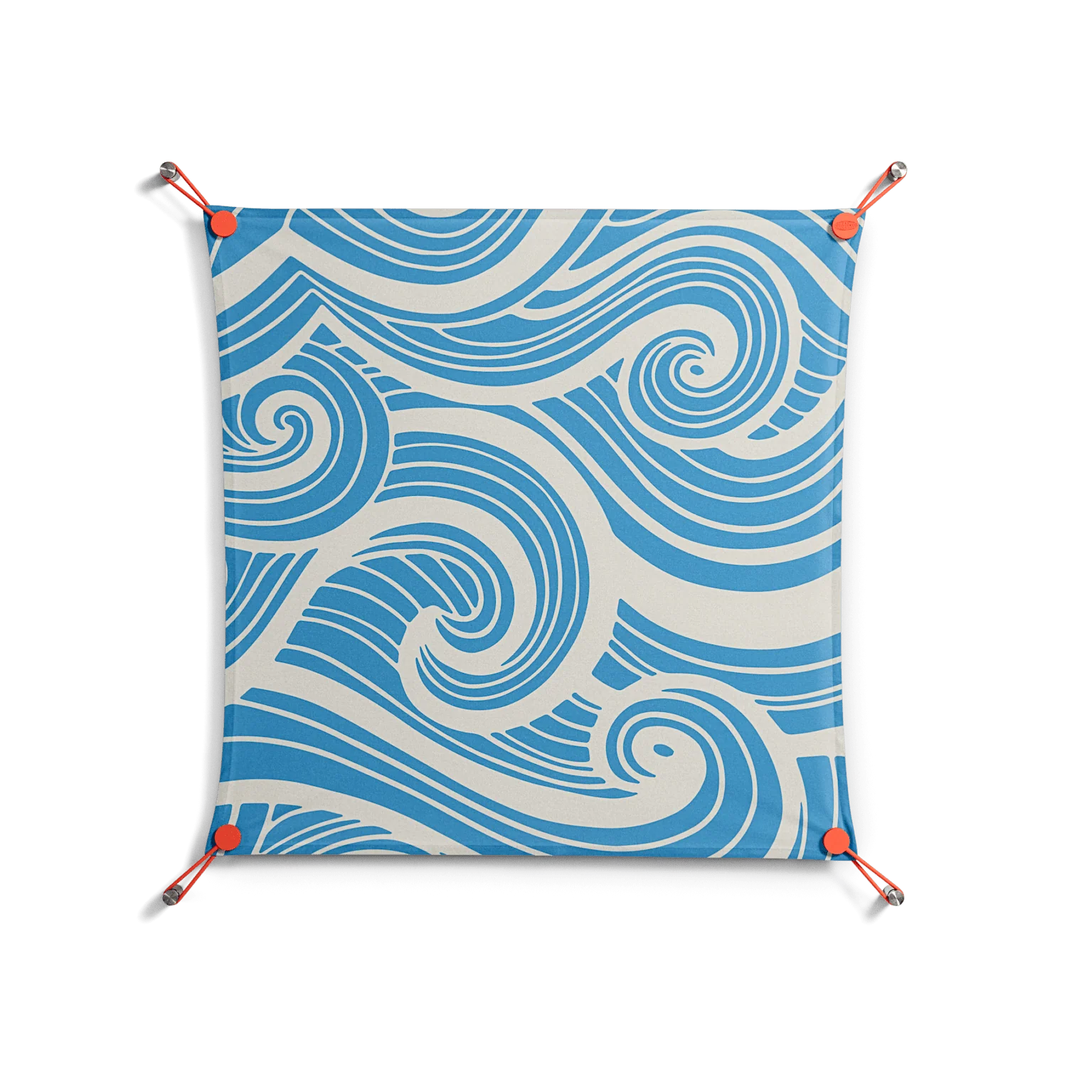 Ocean Flow - Work On Wall - Amy Suther - Orange - 70 x 70 cm